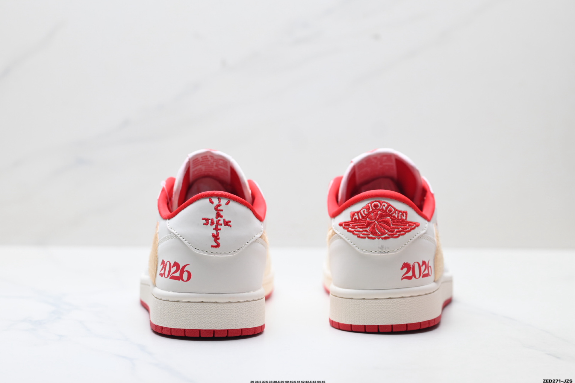 Nike Air Jordan 1 x Travis Scott AJ1倒勾 乔一倒钩 ‘DIY’定制 耐克 低帮文化篮球鞋 FC1688-250