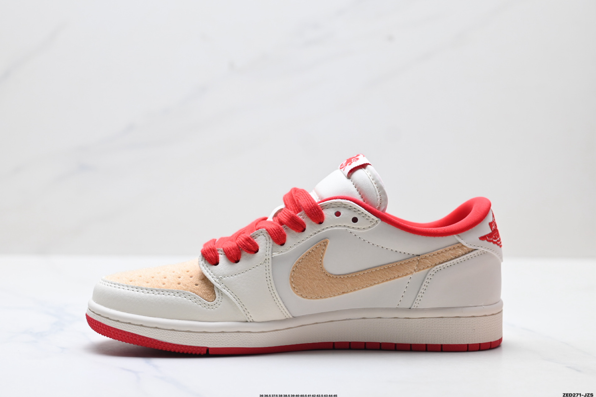 Nike Air Jordan 1 x Travis Scott AJ1倒勾 乔一倒钩 ‘DIY’定制 耐克 低帮文化篮球鞋 FC1688-250