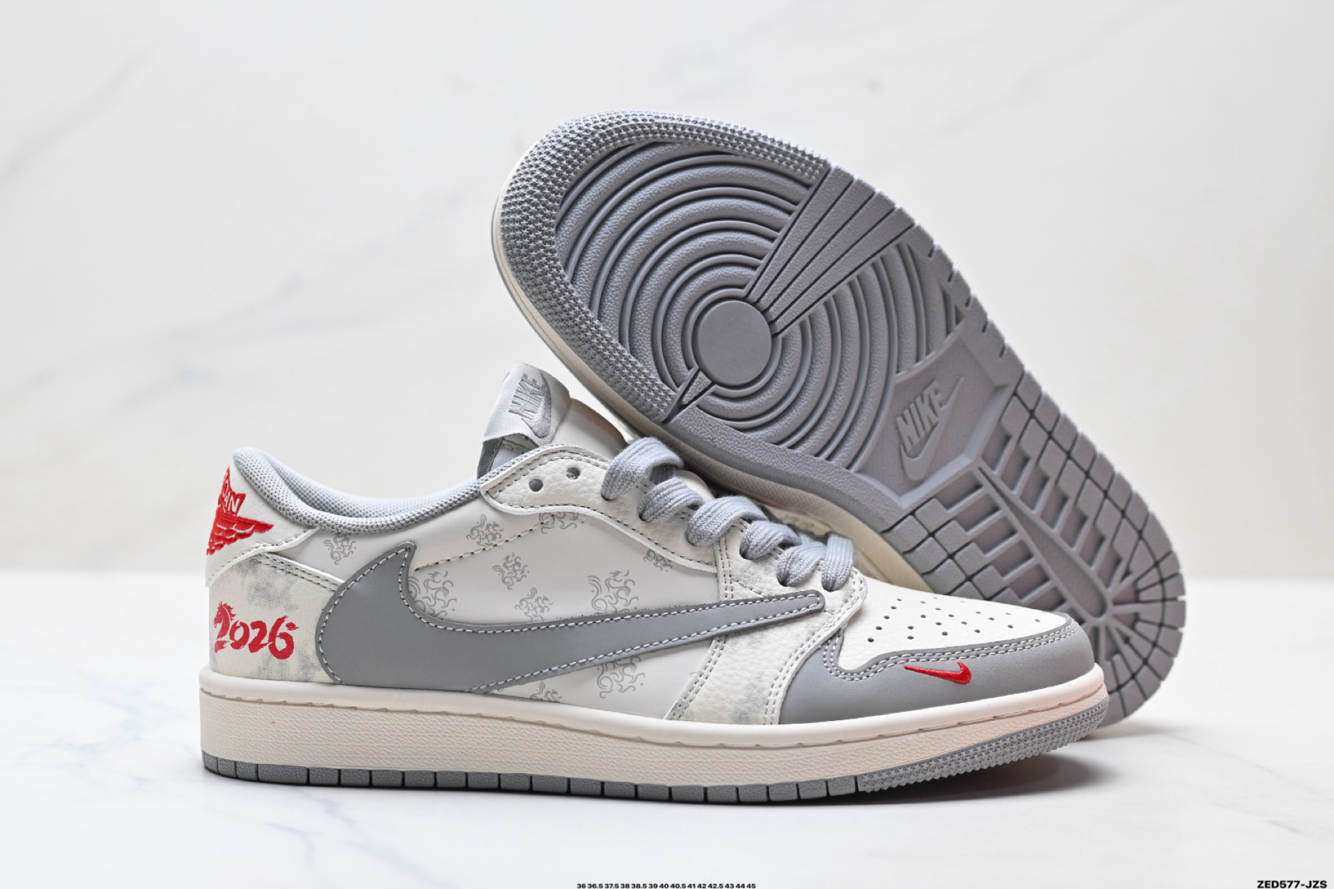 280 Nike Air Jordan 1 x Travis Scott AJ1倒勾 乔一倒钩 ‘DIY’定制 耐克 低帮文化篮球鞋 XT6998-115