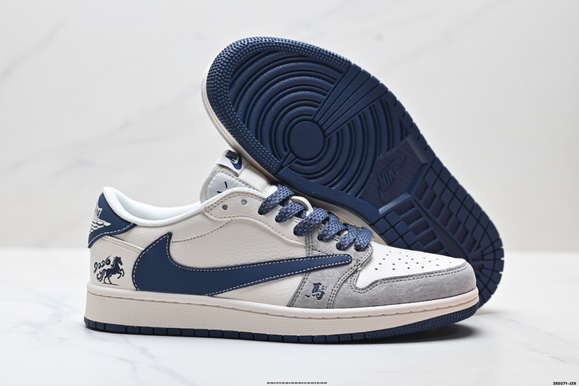 Nike Air Jordan 1 x Travis Scott AJ1倒勾 乔一倒钩 ‘DIY’定制 耐克 低帮文化篮球鞋 MY9969-803