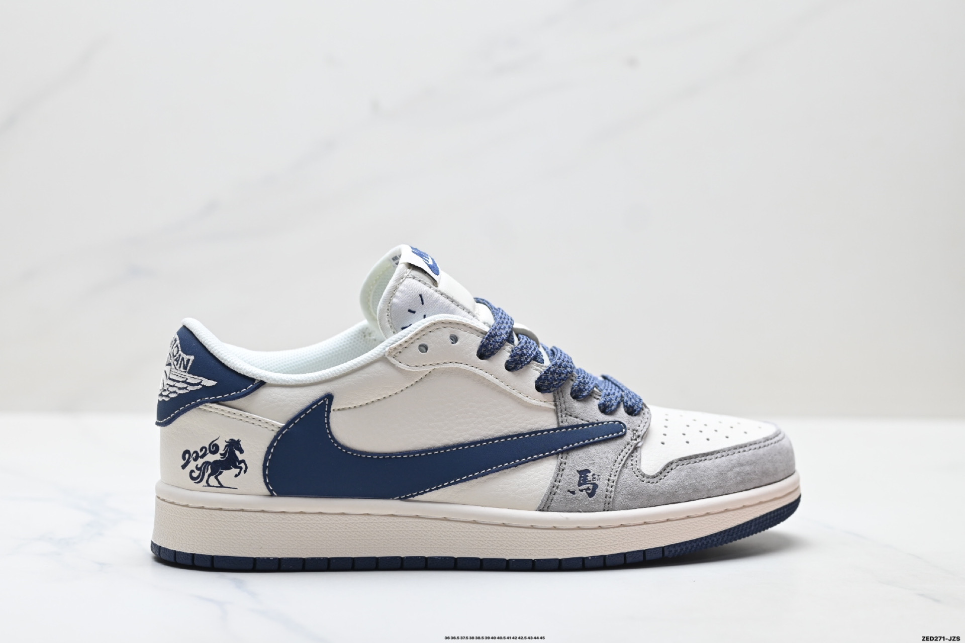 Nike Air Jordan 1 x Travis Scott AJ1倒勾 乔一倒钩 ‘DIY’定制 耐克 低帮文化篮球鞋 MY9969-803