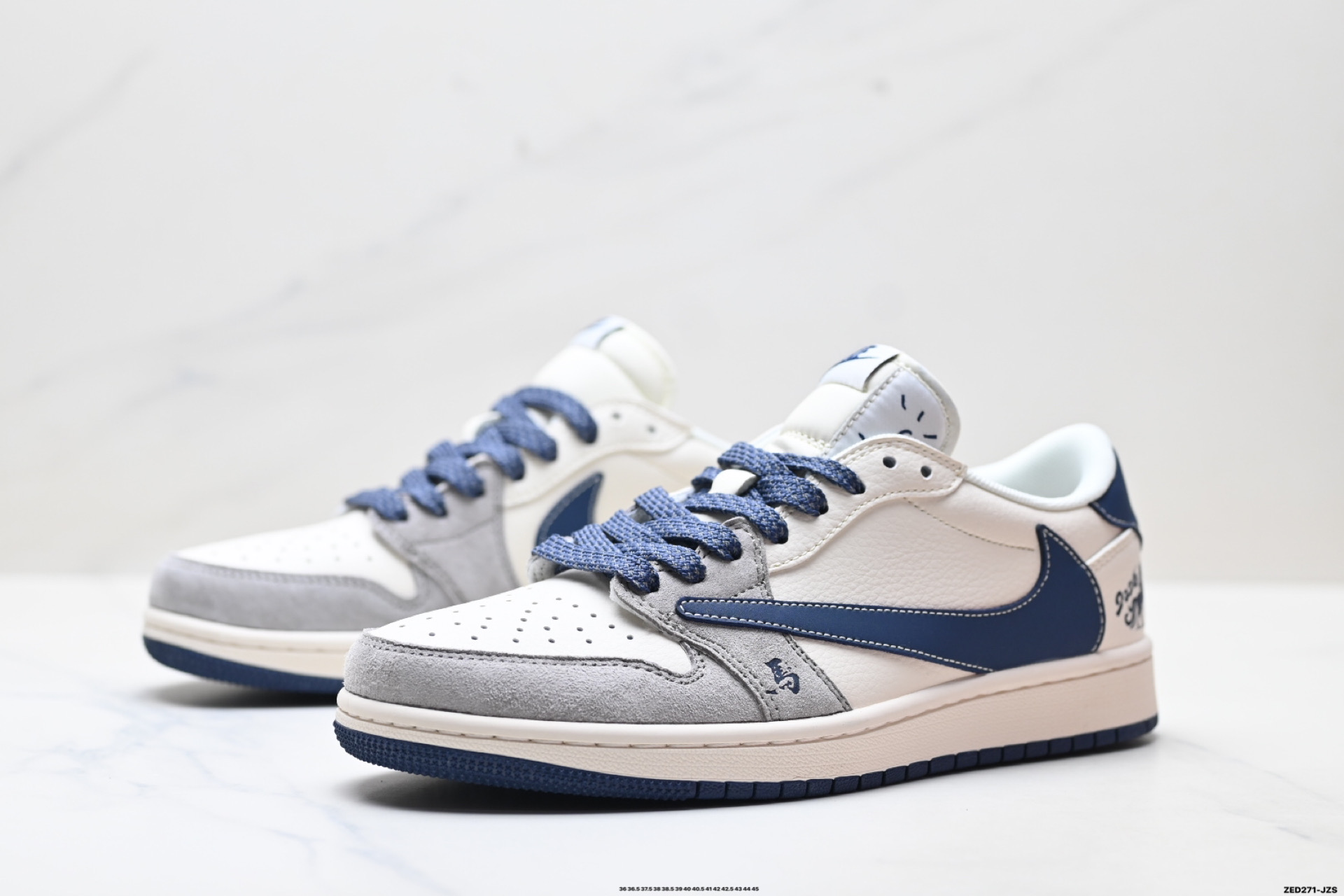 Nike Air Jordan 1 x Travis Scott AJ1倒勾 乔一倒钩 ‘DIY’定制 耐克 低帮文化篮球鞋 MY9969-803