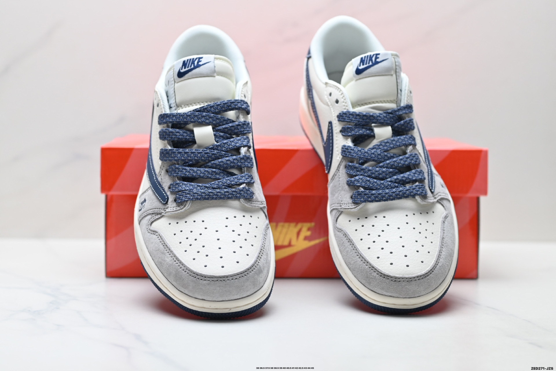 Nike Air Jordan 1 x Travis Scott AJ1倒勾 乔一倒钩 ‘DIY’定制 耐克 低帮文化篮球鞋 MY9969-803