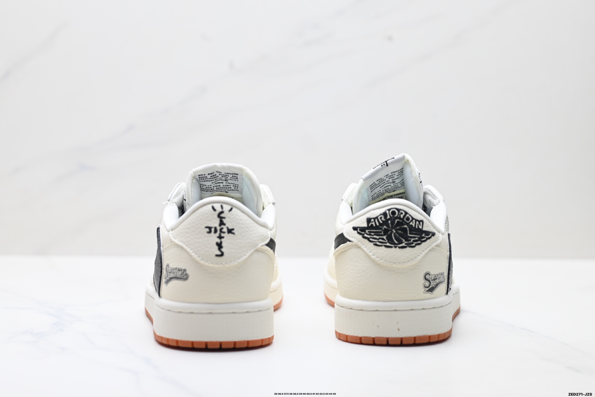 Nike Air Jordan 1 x Travis Scott AJ1倒勾 乔一倒钩 ‘DIY’定制 耐克 低帮文化篮球鞋 LD2028-073