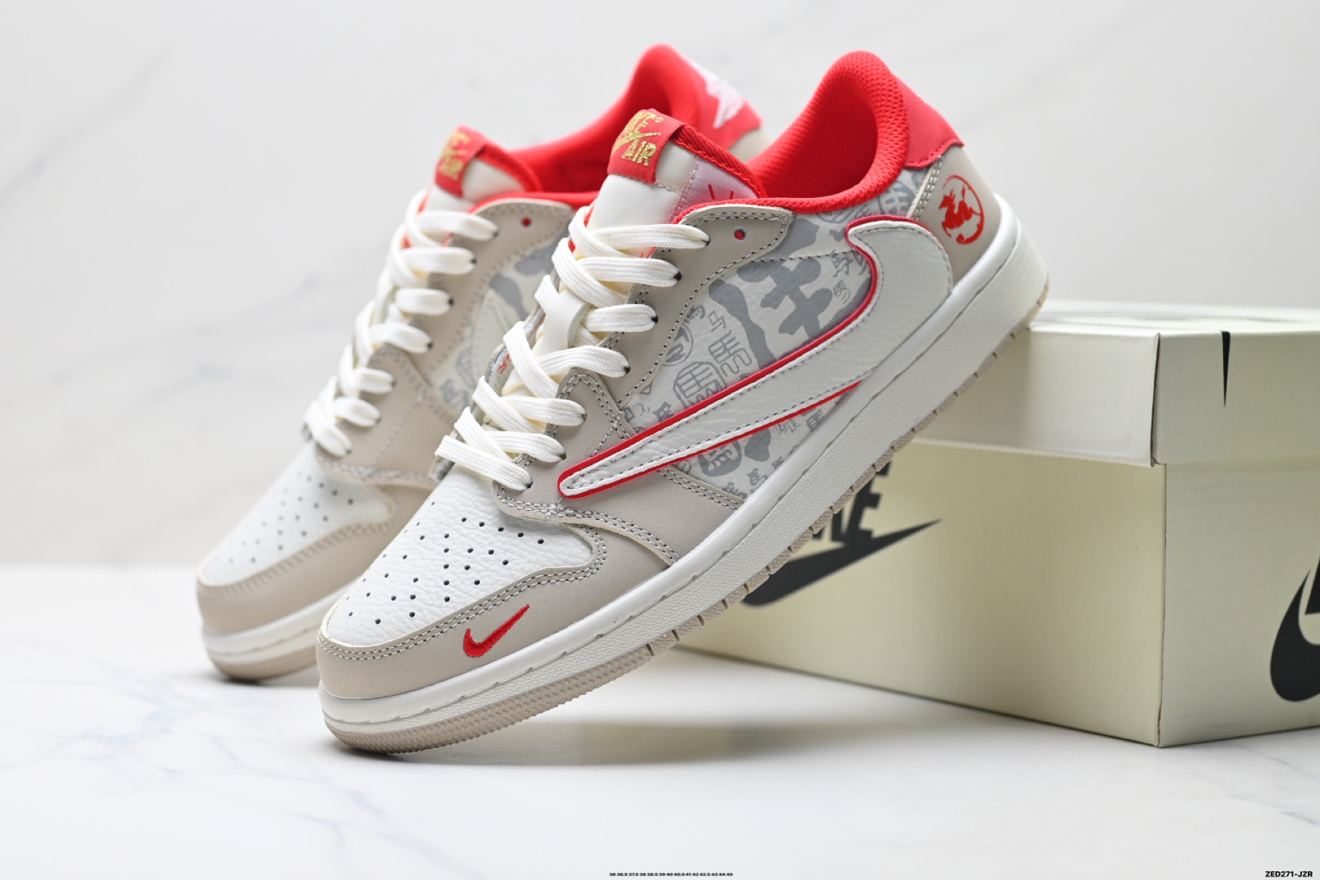 Nike Air Jordan 1 x Travis Scott AJ1倒勾 乔一倒钩 ‘DIY’定制 耐克 低帮文化篮球鞋 NH0601-062 Nike Air Jordan 1 x Travis Scott AJ1倒勾 乔一倒钩 ‘DIY’定制 耐克 低帮文化篮球鞋 NH0601-062