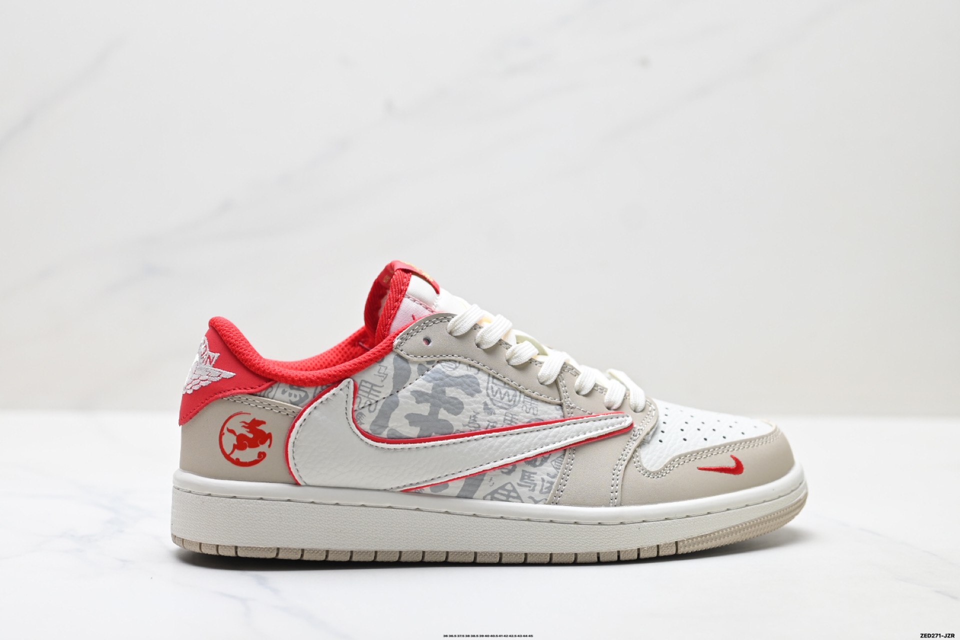 Nike Air Jordan 1 x Travis Scott AJ1倒勾 乔一倒钩 ‘DIY’定制 耐克 低帮文化篮球鞋 NH0601-062 Nike Air Jordan 1 x Travis Scott AJ1倒勾 乔一倒钩 ‘DIY’定制 耐克 低帮文化篮球鞋 NH0601-062