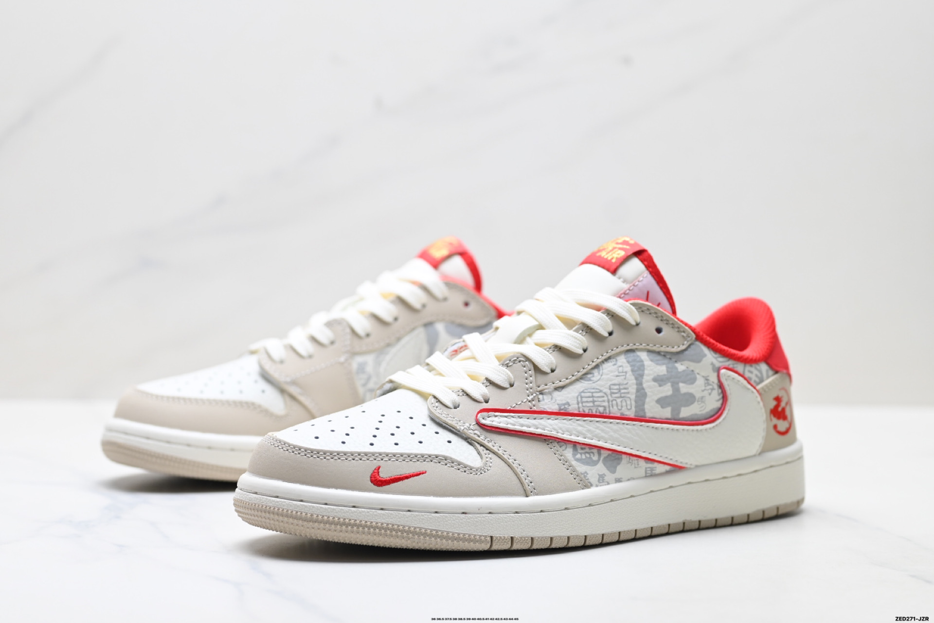 Nike Air Jordan 1 x Travis Scott AJ1倒勾 乔一倒钩 ‘DIY’定制 耐克 低帮文化篮球鞋 NH0601-062 Nike Air Jordan 1 x Travis Scott AJ1倒勾 乔一倒钩 ‘DIY’定制 耐克 低帮文化篮球鞋 NH0601-062