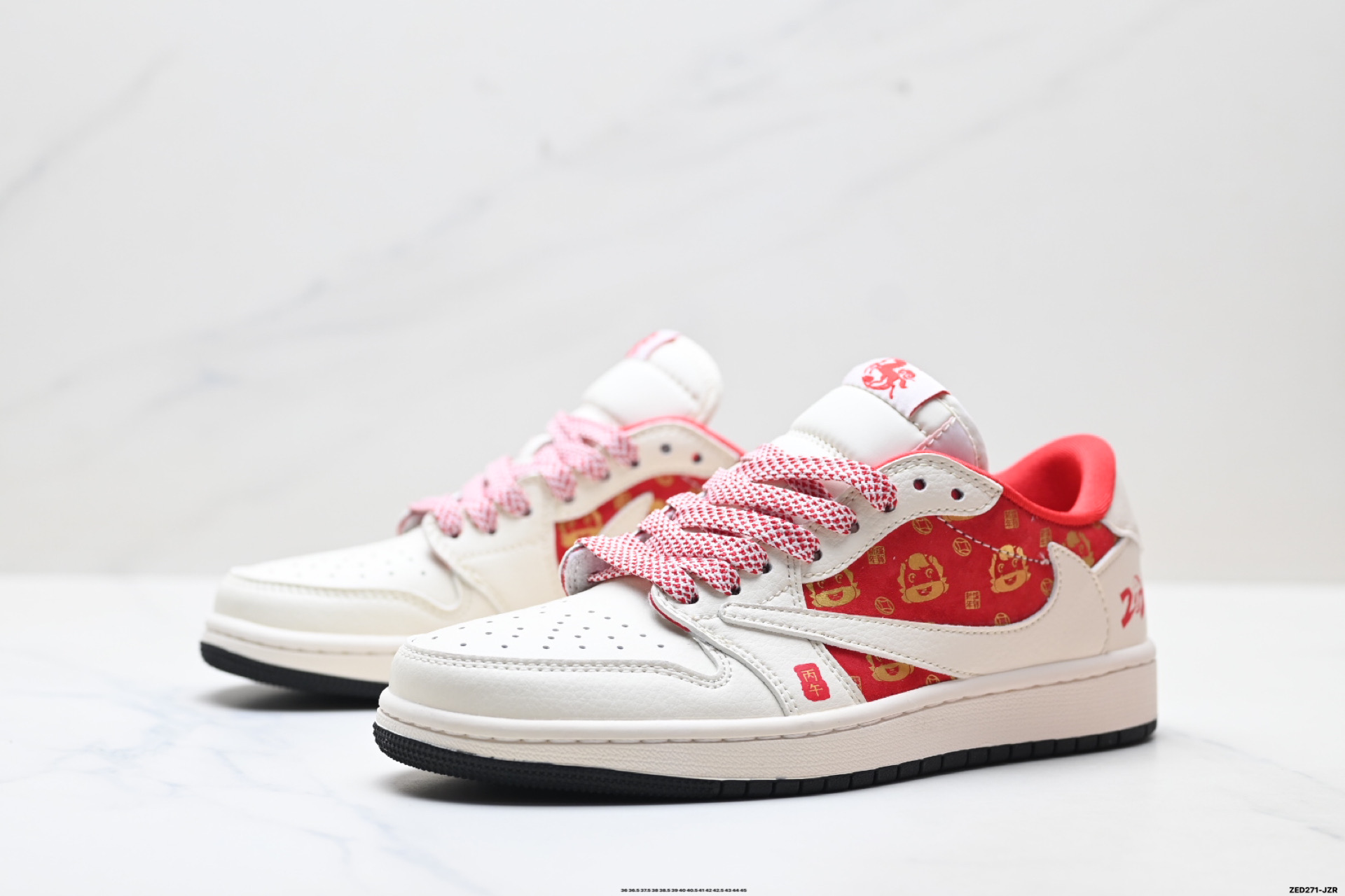 Nike Air Jordan 1 x Travis Scott AJ1倒勾 乔一倒钩 ‘DIY’定制 耐克 低帮文化篮球鞋 FC1688-252