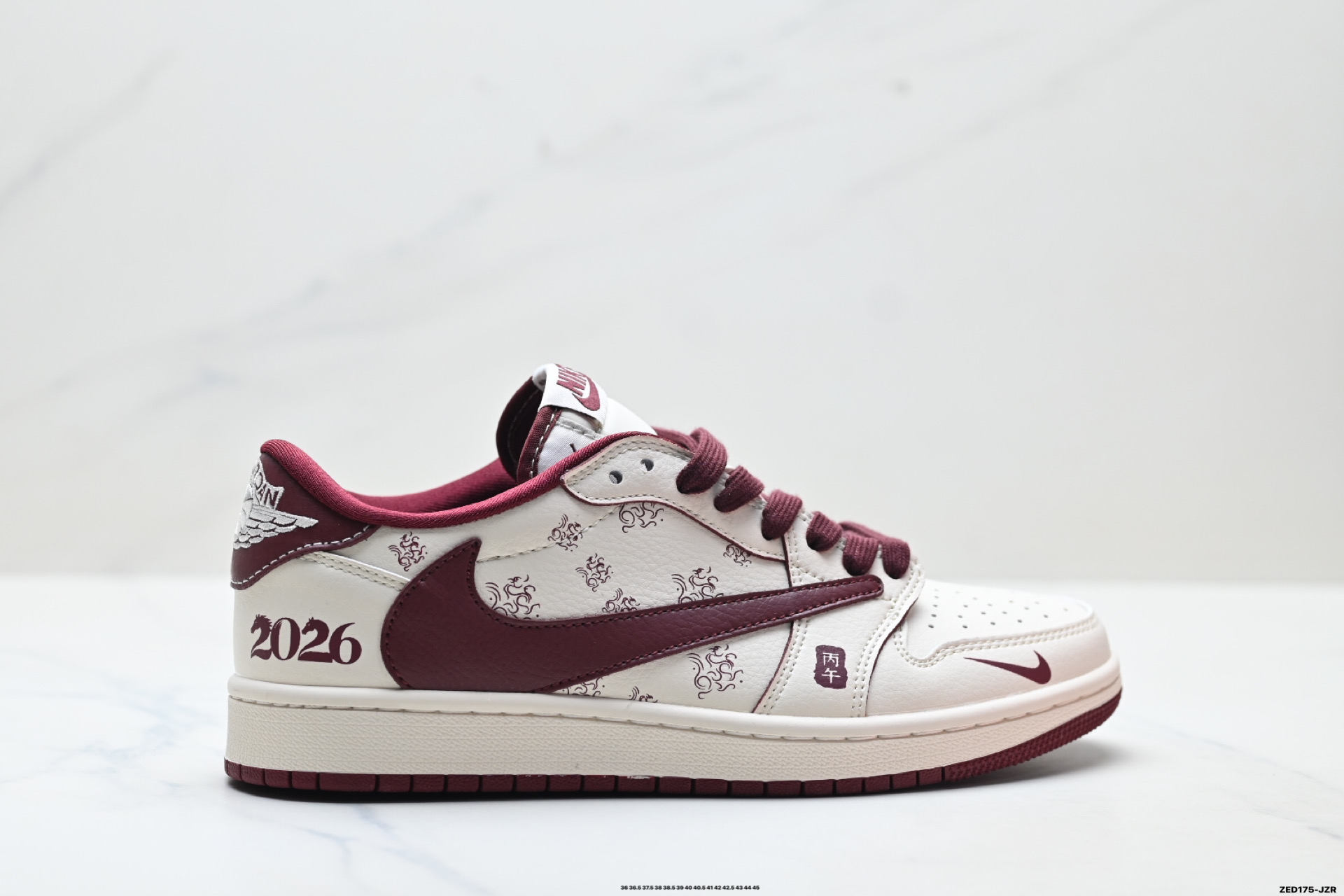 Nike Air Jordan 1 x Travis Scott AJ1倒勾 乔一倒钩 ‘DIY’定制 耐克 低帮文化篮球鞋 CX5050-Y66