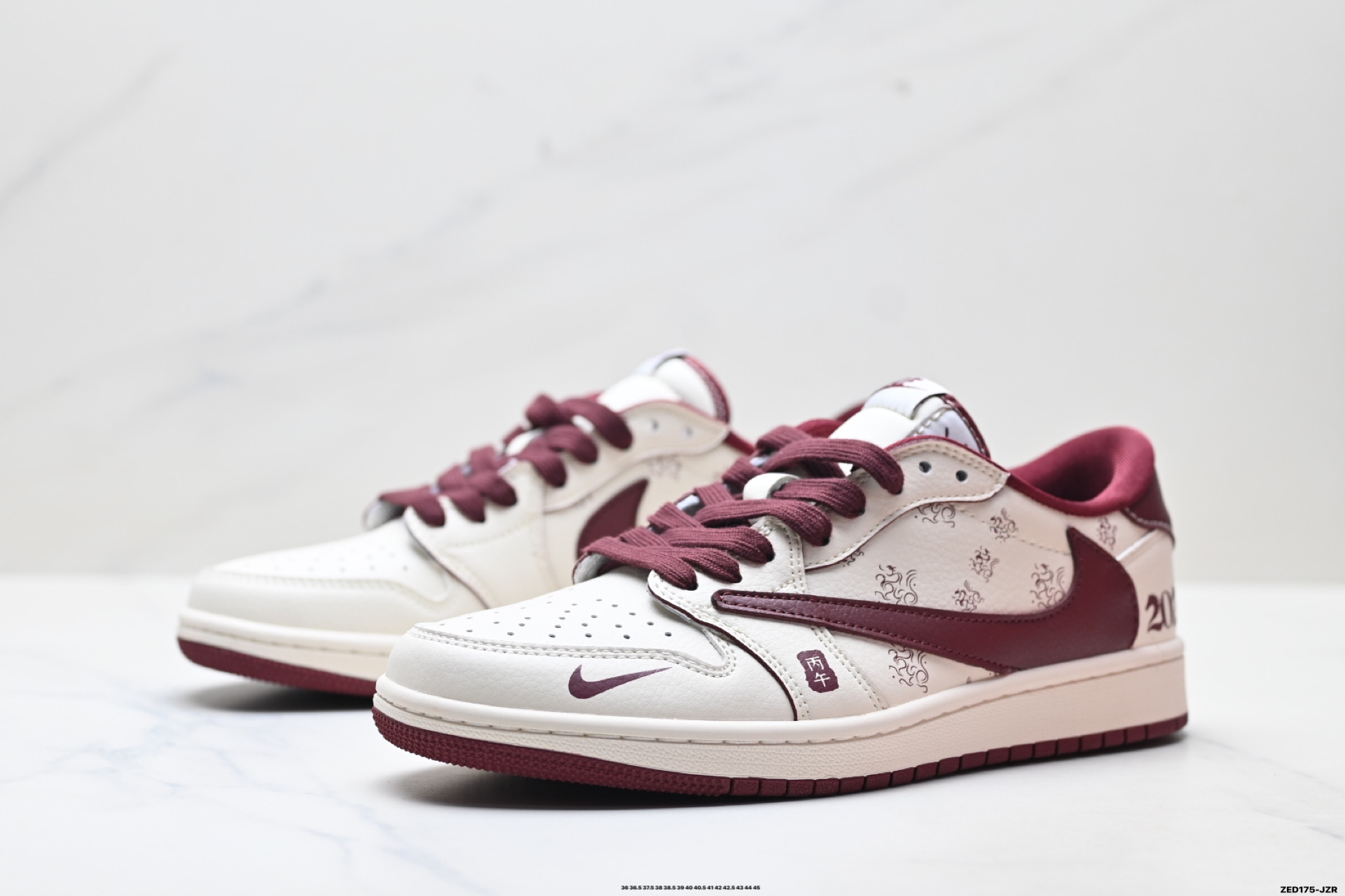 Nike Air Jordan 1 x Travis Scott AJ1倒勾 乔一倒钩 ‘DIY’定制 耐克 低帮文化篮球鞋 CX5050-Y66