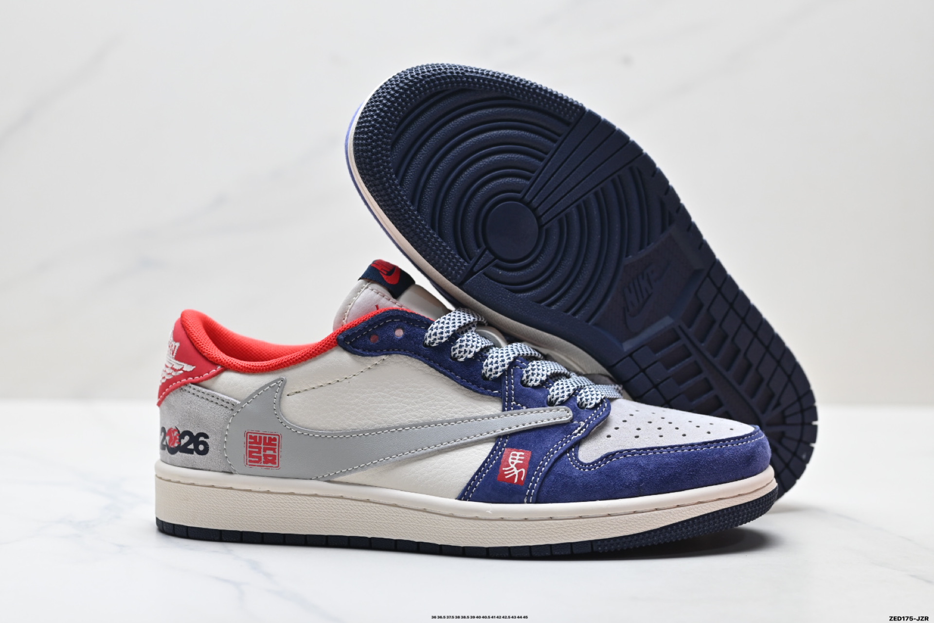 Nike Air Jordan 1 x Travis Scott AJ1倒勾 乔一倒钩 ‘DIY’定制 耐克 低帮文化篮球鞋 ZH2598-904 Nike Air Jordan 1 x Travis Scott AJ1倒勾 乔一倒钩 ‘DIY’定制 耐克 低帮文化篮球鞋 ZH2598-904