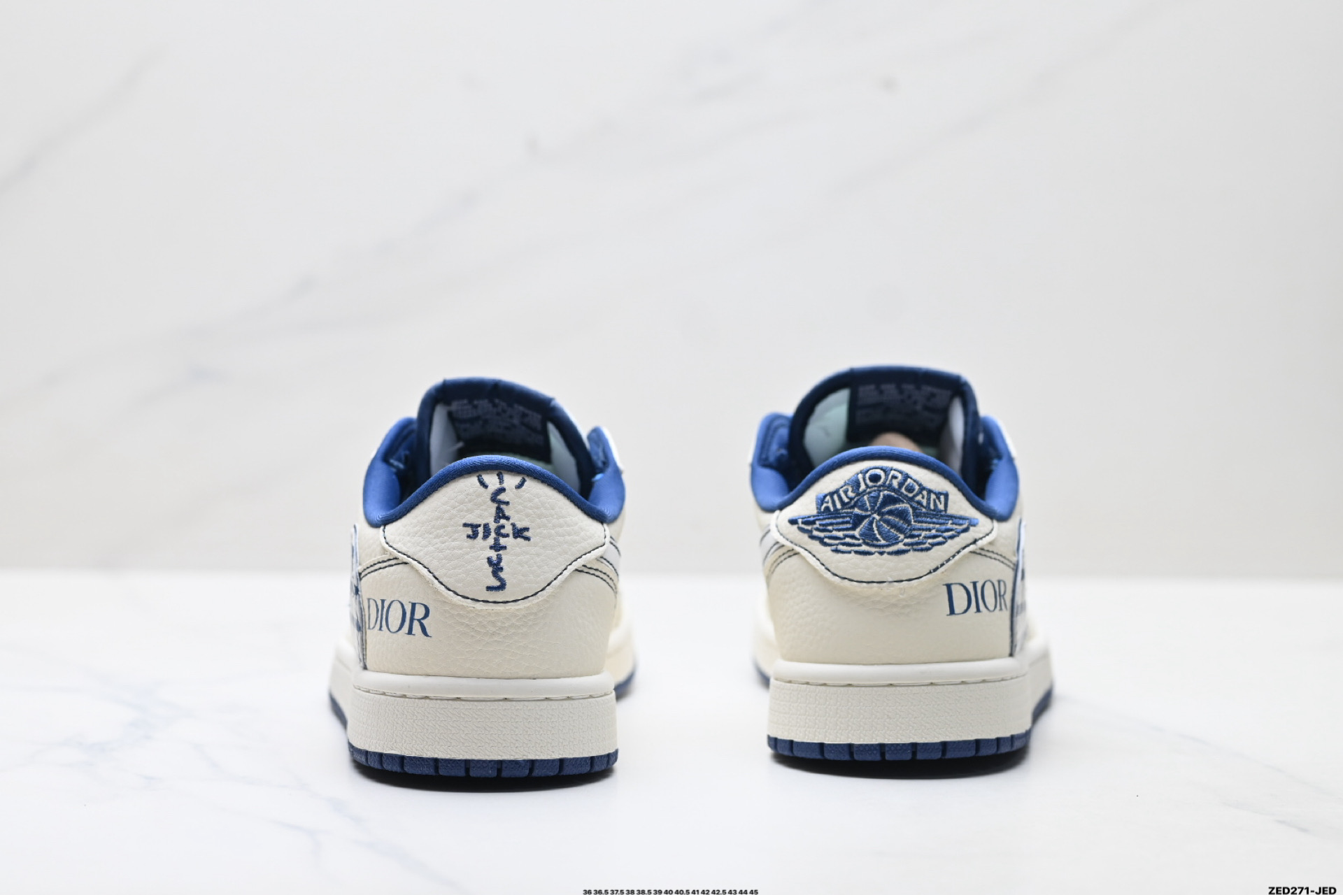 Nike Air Jordan 1 x Travis Scott AJ1倒勾 乔一倒钩 ‘DIY’定制 耐克 低帮文化篮球鞋 LD2028-072