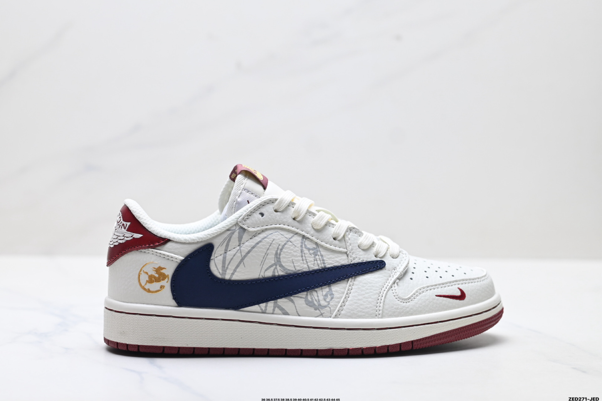 Nike Air Jordan 1 x Travis Scott AJ1倒勾 乔一倒钩 ‘DIY’定制 耐克 低帮文化篮球鞋 NH0601-064 Nike Air Jordan 1 x Travis Scott AJ1倒勾 乔一倒钩 ‘DIY’定制 耐克 低帮文化篮球鞋 NH0601-064