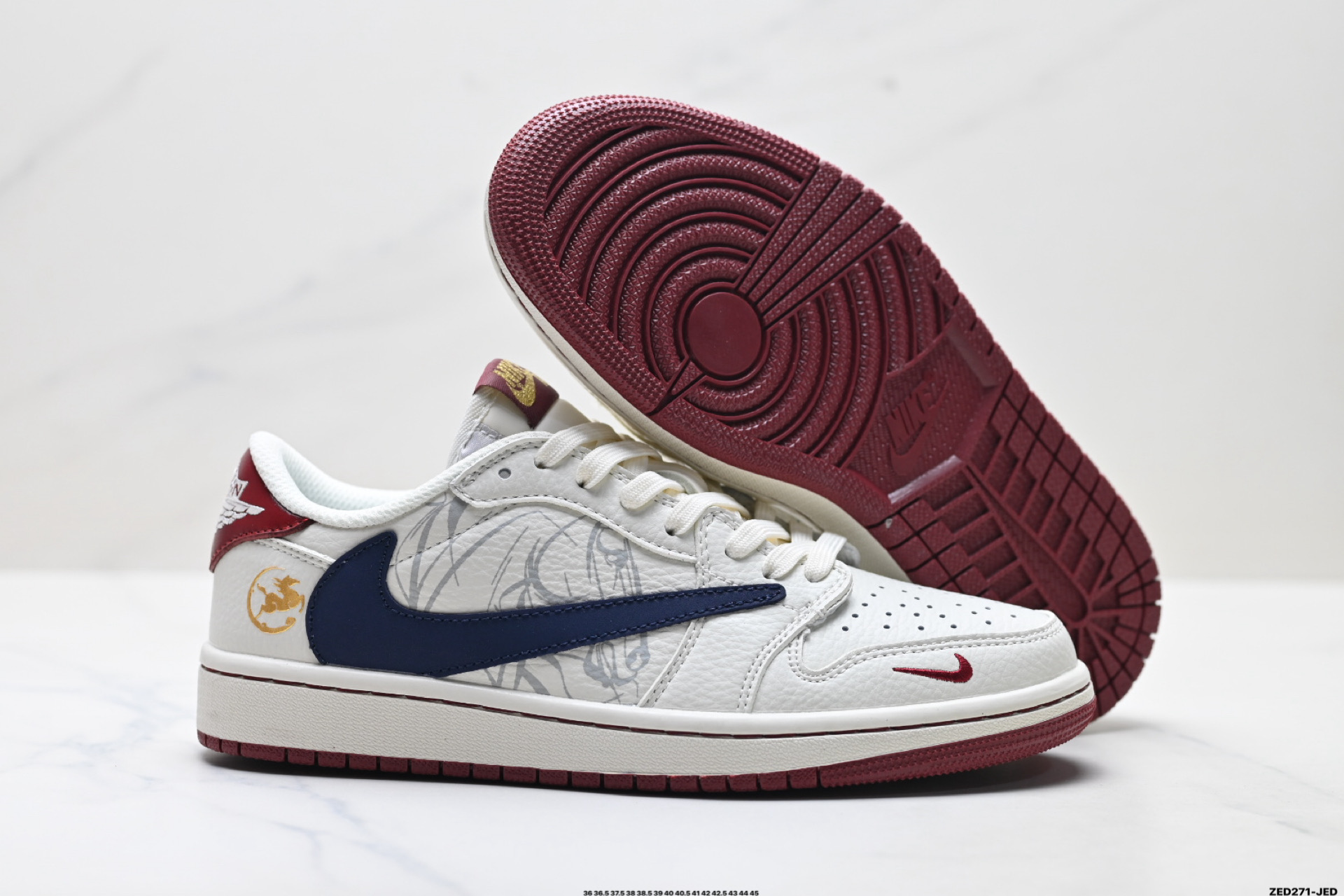 Nike Air Jordan 1 x Travis Scott AJ1倒勾 乔一倒钩 ‘DIY’定制 耐克 低帮文化篮球鞋 NH0601-064 Nike Air Jordan 1 x Travis Scott AJ1倒勾 乔一倒钩 ‘DIY’定制 耐克 低帮文化篮球鞋 NH0601-064