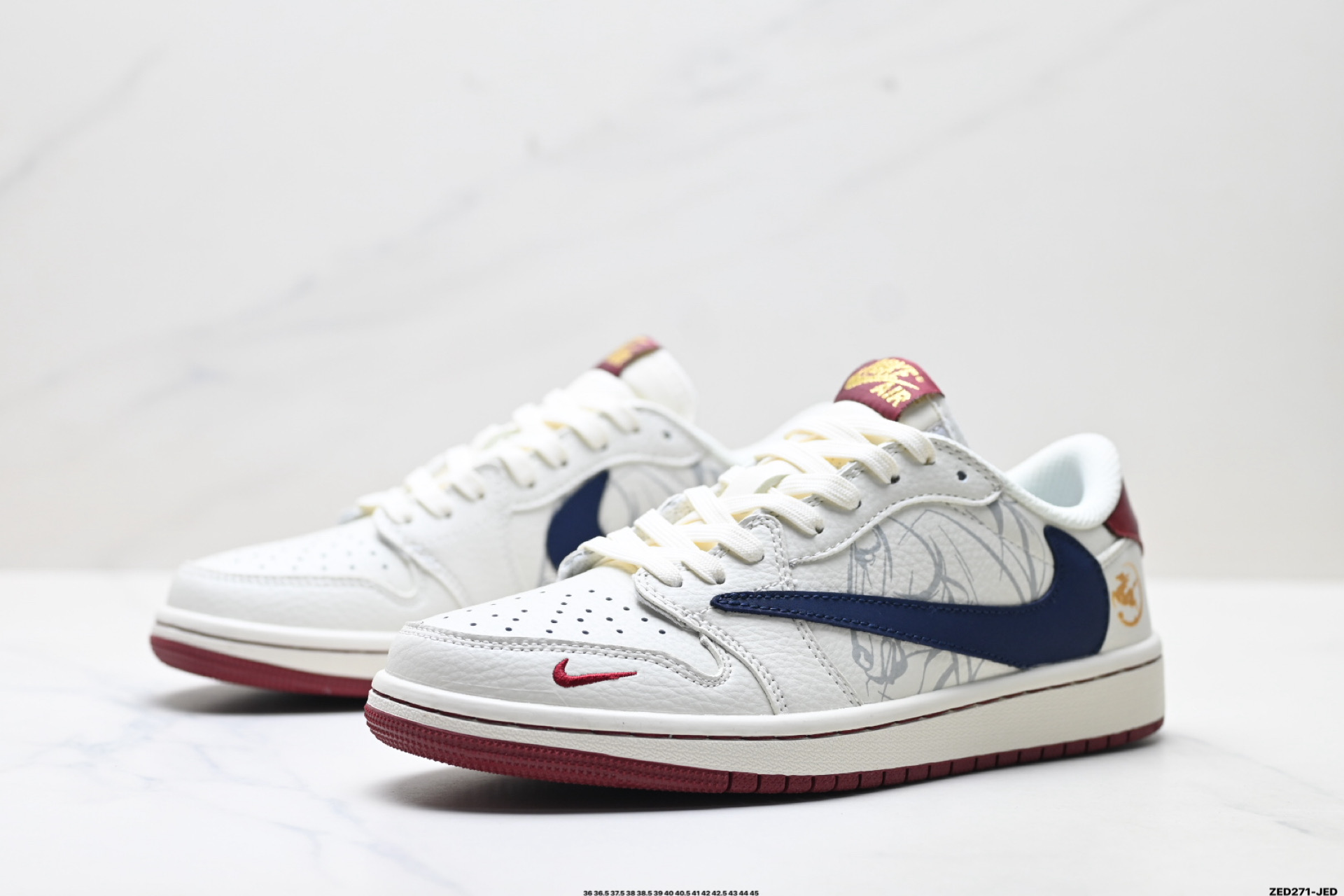 Nike Air Jordan 1 x Travis Scott AJ1倒勾 乔一倒钩 ‘DIY’定制 耐克 低帮文化篮球鞋 NH0601-064 Nike Air Jordan 1 x Travis Scott AJ1倒勾 乔一倒钩 ‘DIY’定制 耐克 低帮文化篮球鞋 NH0601-064