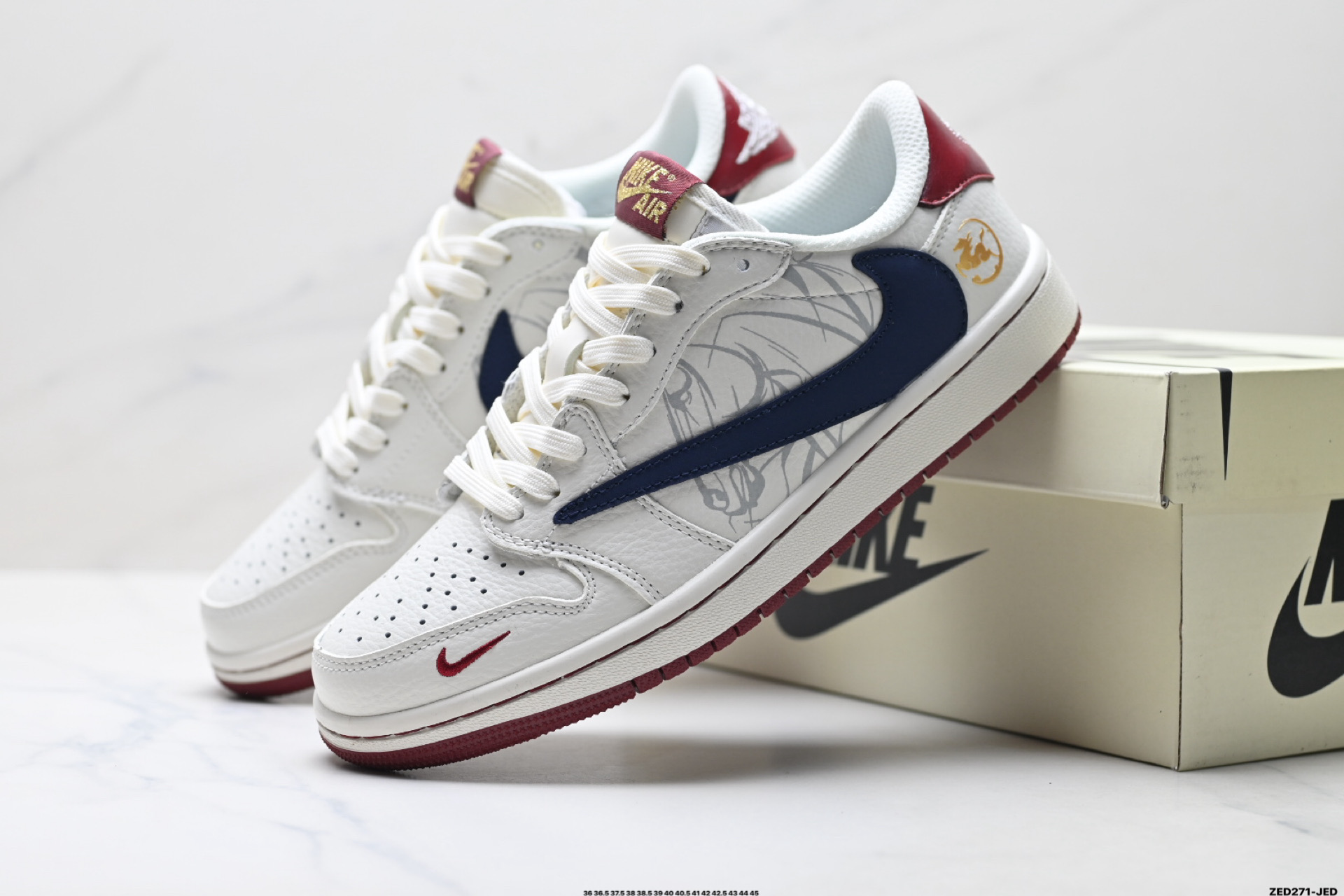 Nike Air Jordan 1 x Travis Scott AJ1倒勾 乔一倒钩 ‘DIY’定制 耐克 低帮文化篮球鞋 NH0601-064 Nike Air Jordan 1 x Travis Scott AJ1倒勾 乔一倒钩 ‘DIY’定制 耐克 低帮文化篮球鞋 NH0601-064