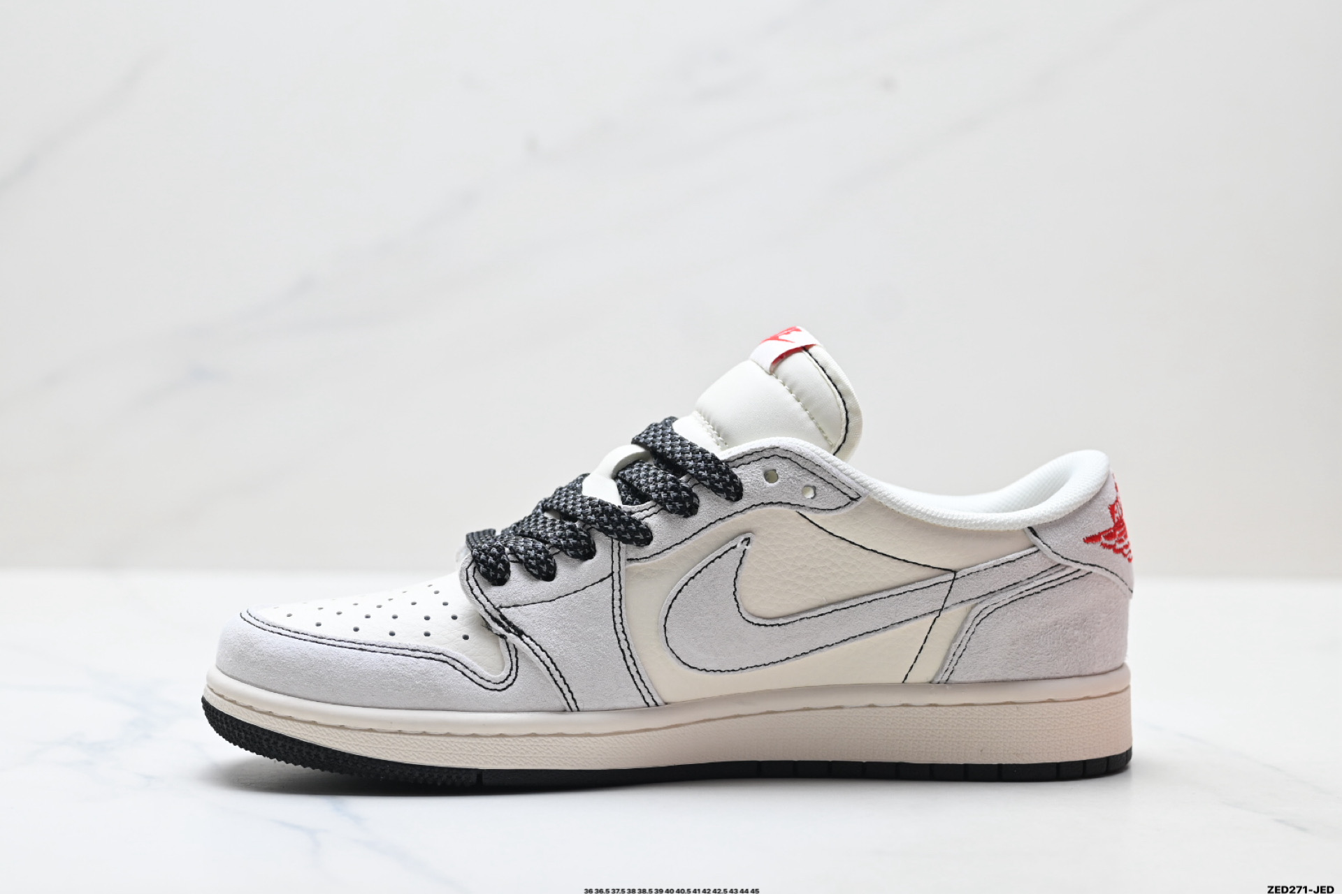 Nike Air Jordan 1 x Travis Scott AJ1倒勾 乔一倒钩 ‘DIY’定制 耐克 低帮文化篮球鞋 DX5688-002