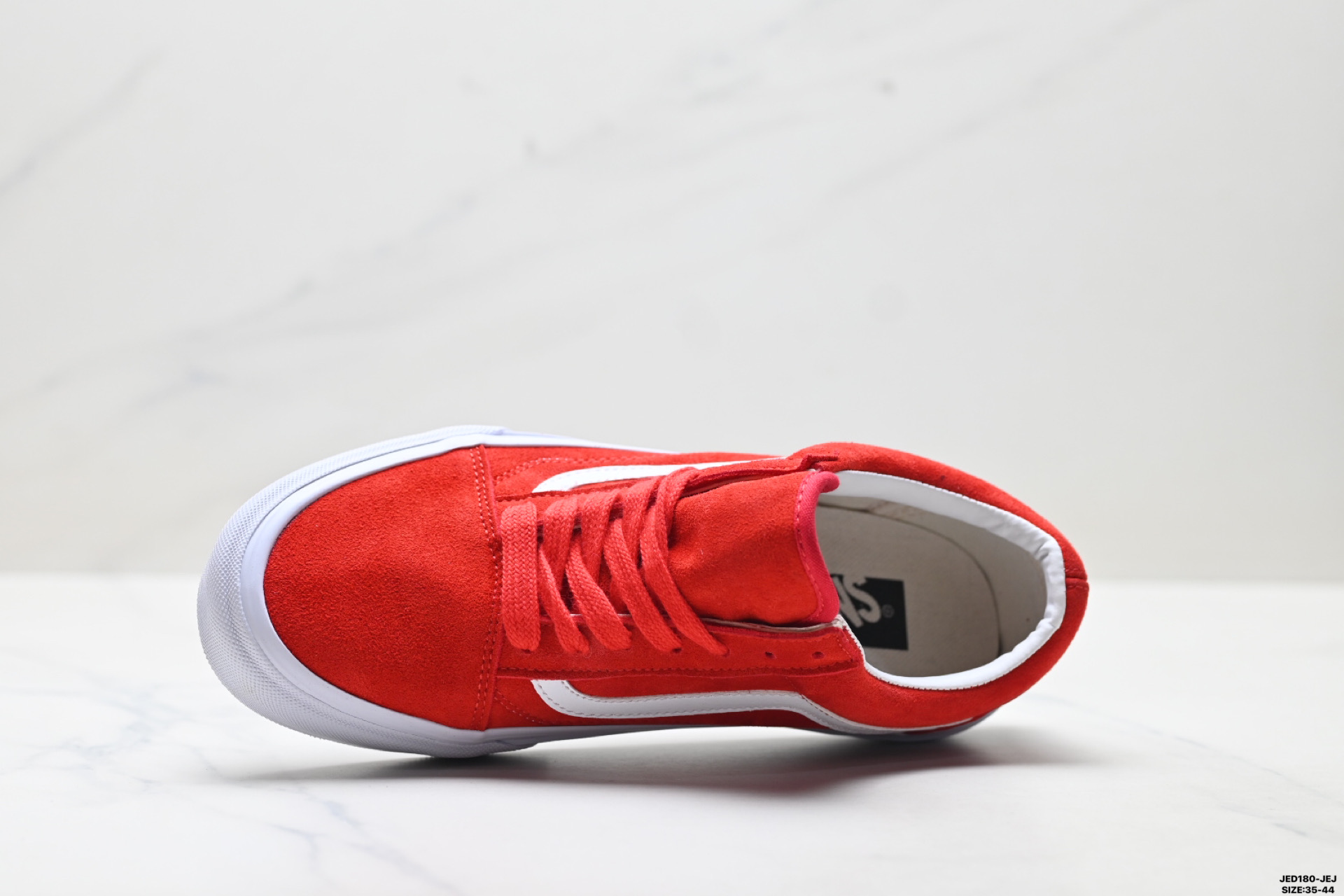 170 Vans Premium Old Skool 经典正红色麂皮拼接低帮男女同款板鞋
