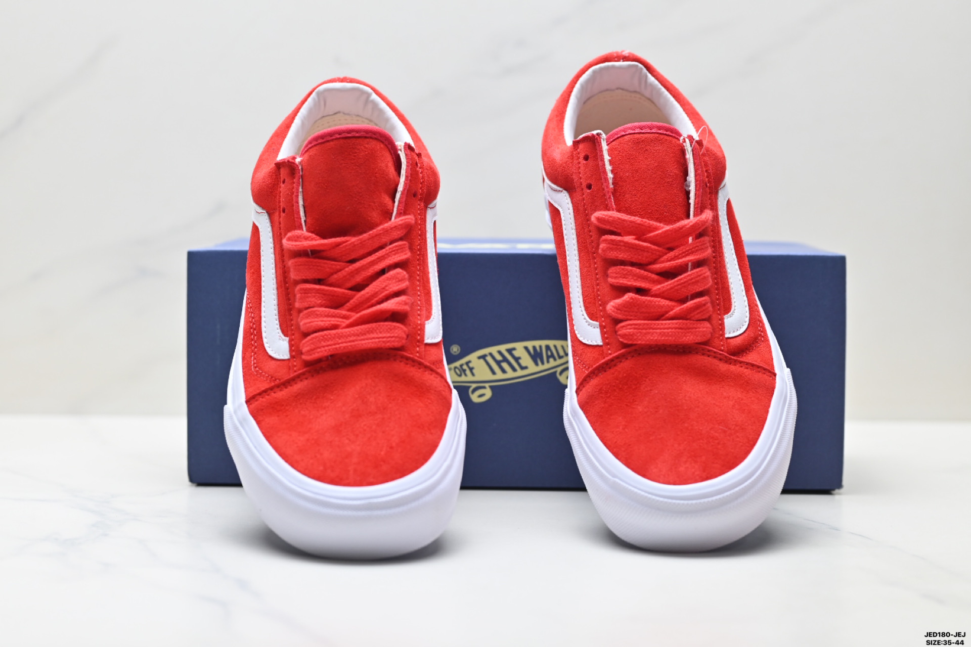 170 Vans Premium Old Skool 经典正红色麂皮拼接低帮男女同款板鞋