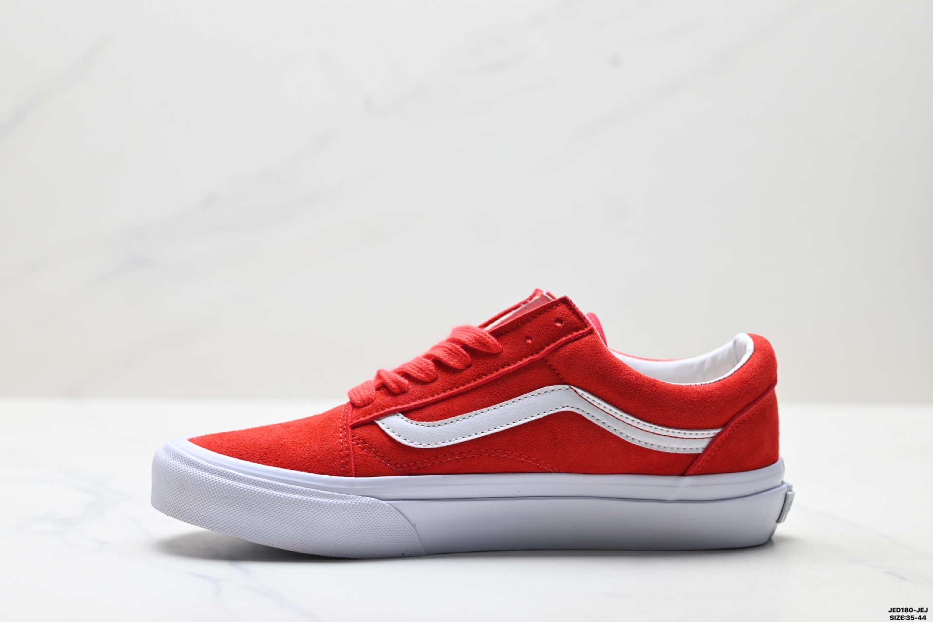 170 Vans Premium Old Skool 经典正红色麂皮拼接低帮男女同款板鞋