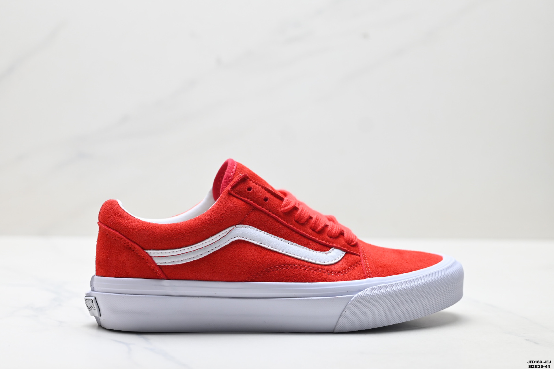 170 Vans Premium Old Skool 经典正红色麂皮拼接低帮男女同款板鞋