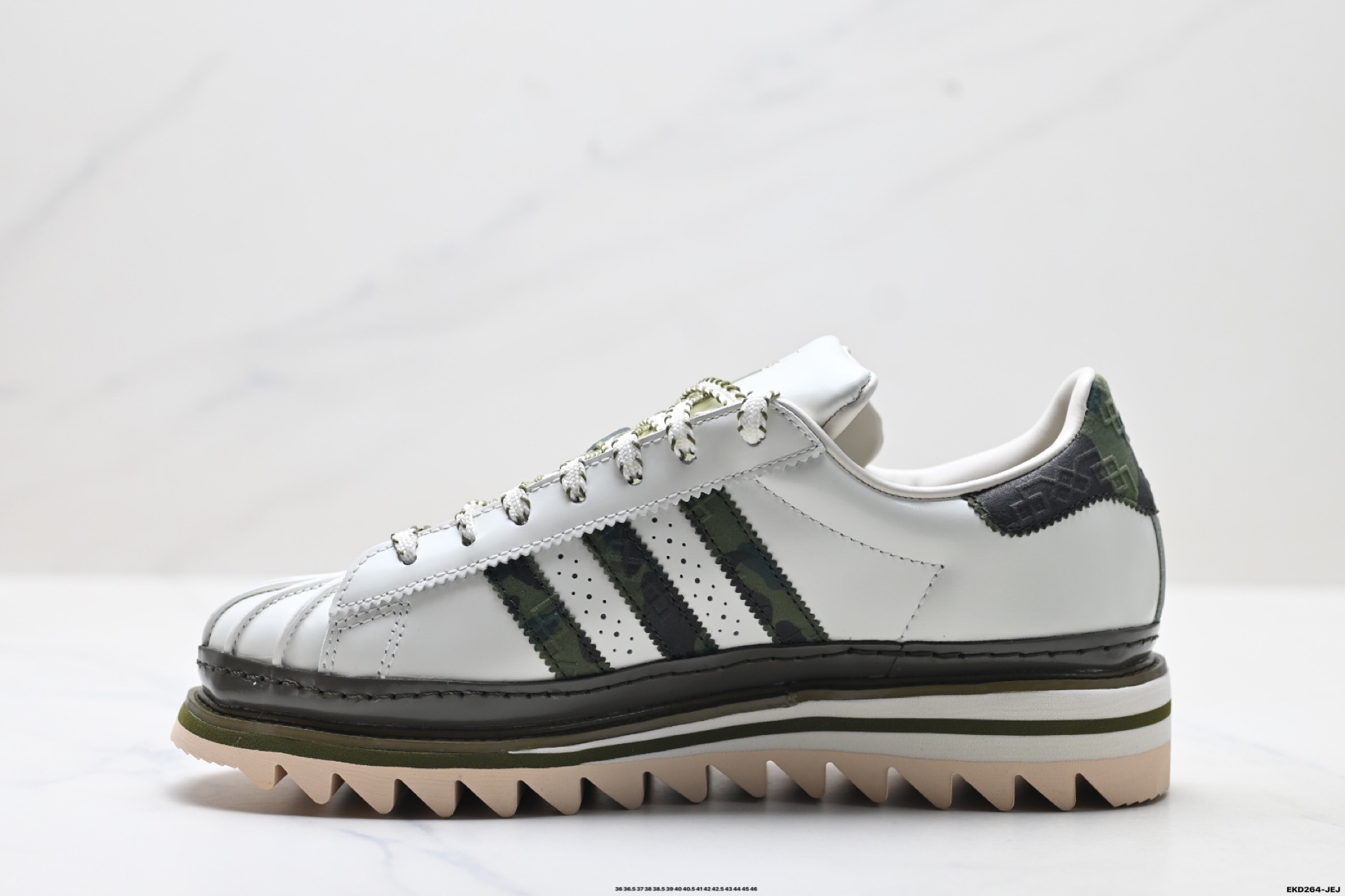 CLx Adidas Super陈冠希联名白绿色锯齿休闲板鞋 KJ1473-Top High Quatity Cheap Sneakers Fashion Clothing Clothes Bags handbags Shoes of all Brand wholesale With The best Quality And Beautiful Price from China Factory Chinese suppliers wholesaler seller CLx Adidas Super陈冠希联名白绿色锯齿休闲板鞋 KJ1473