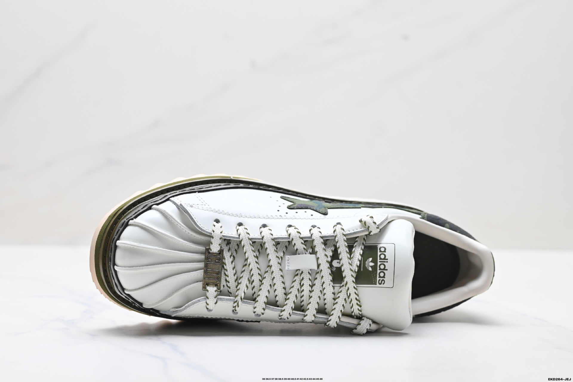 CLx Adidas Super陈冠希联名白绿色锯齿休闲板鞋 KJ1473-Top High Quatity Cheap Sneakers Fashion Clothing Clothes Bags handbags Shoes of all Brand wholesale With The best Quality And Beautiful Price from China Factory Chinese suppliers wholesaler seller CLx Adidas Super陈冠希联名白绿色锯齿休闲板鞋 KJ1473