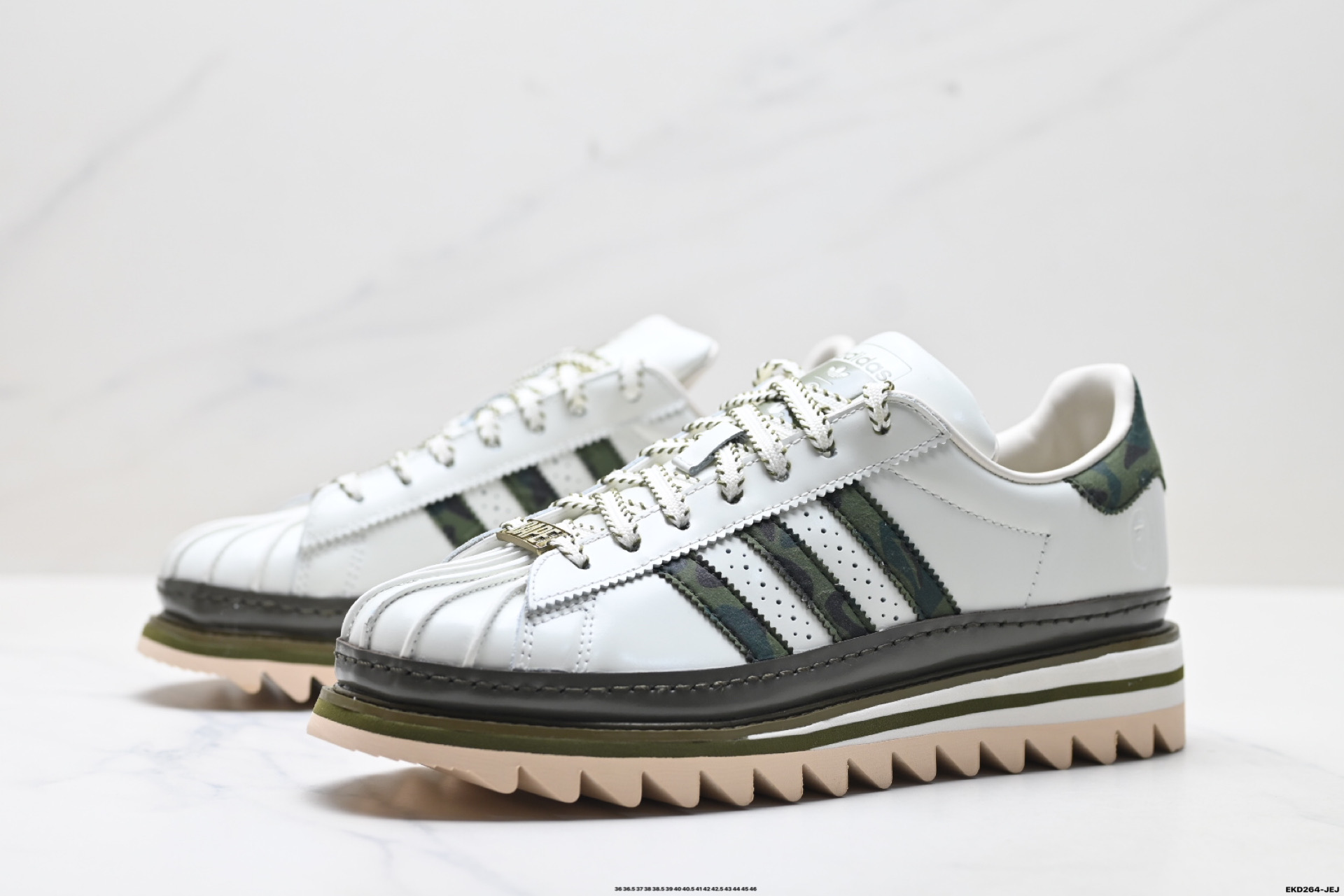 CLx Adidas Super陈冠希联名白绿色锯齿休闲板鞋 KJ1473-Top High Quatity Cheap Sneakers Fashion Clothing Clothes Bags handbags Shoes of all Brand wholesale With The best Quality And Beautiful Price from China Factory Chinese suppliers wholesaler seller CLx Adidas Super陈冠希联名白绿色锯齿休闲板鞋 KJ1473