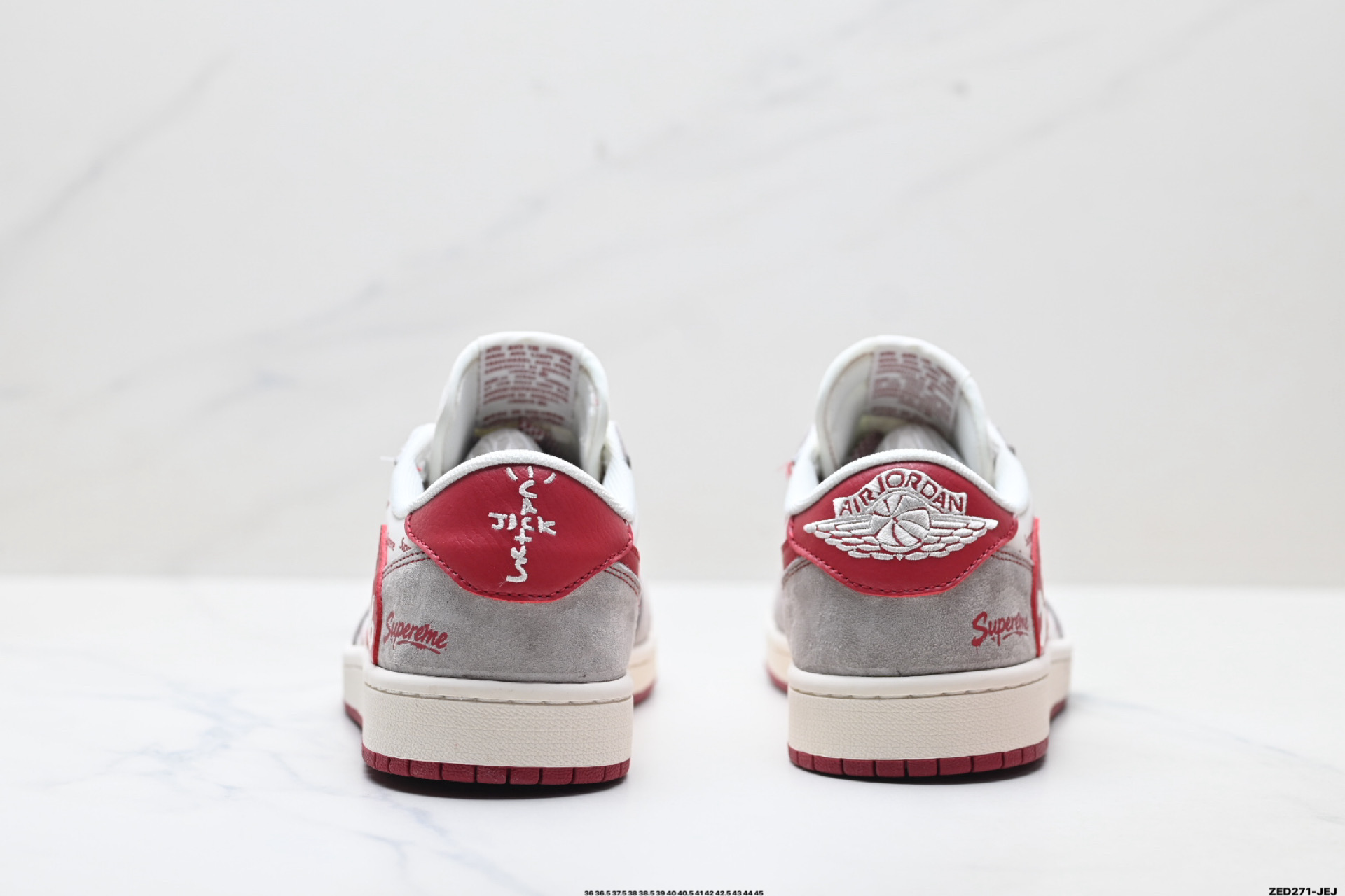280 Nike Air Jordan 1 x Travis Scott AJ1倒勾 乔一倒钩 ‘DIY’定制 耐克 低帮文化篮球鞋 JP2076-119