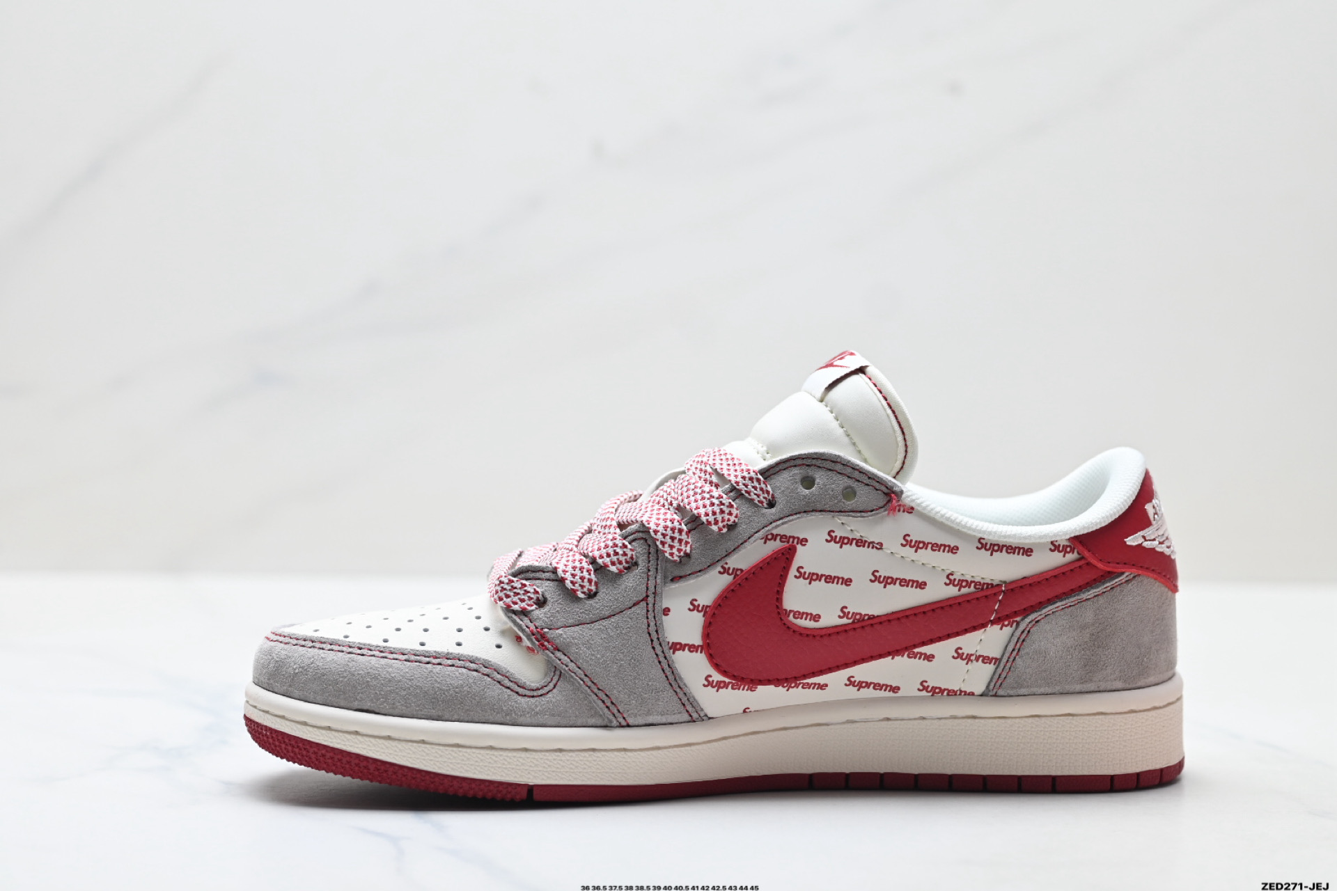 280 Nike Air Jordan 1 x Travis Scott AJ1倒勾 乔一倒钩 ‘DIY’定制 耐克 低帮文化篮球鞋 JP2076-119