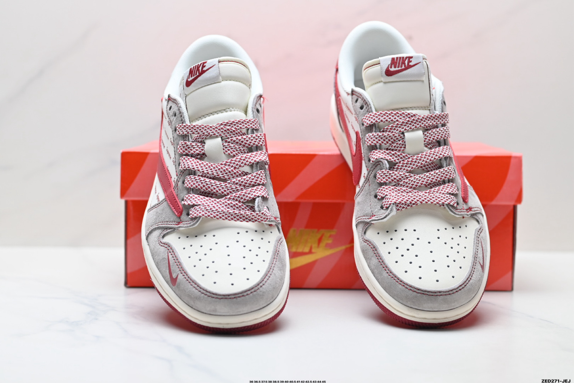280 Nike Air Jordan 1 x Travis Scott AJ1倒勾 乔一倒钩 ‘DIY’定制 耐克 低帮文化篮球鞋 JP2076-119