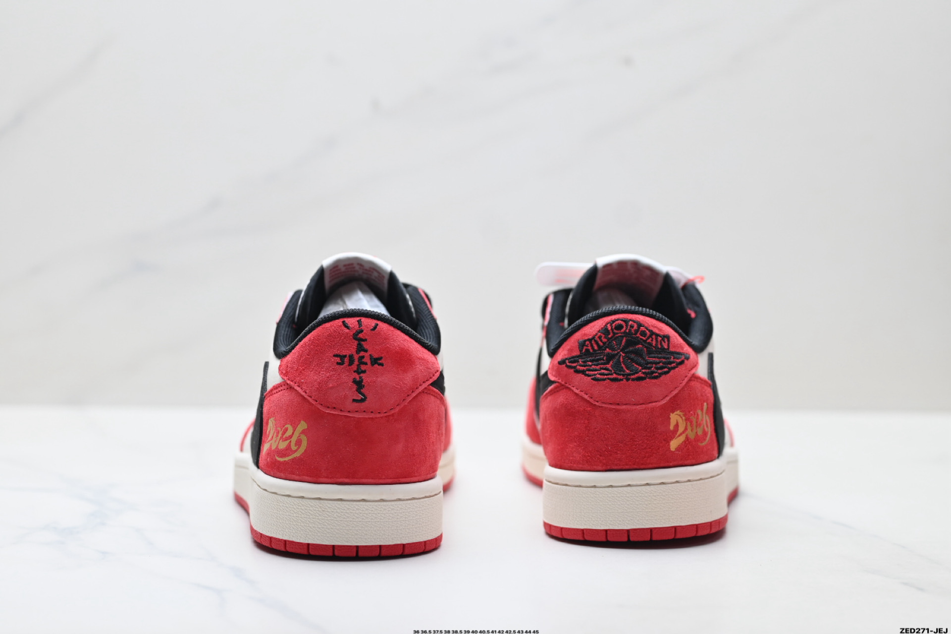 280 Nike Air Jordan 1 x Travis Scott AJ1倒勾 乔一倒钩 ‘DIY’定制 耐克 低帮文化篮球鞋 QW5288-142