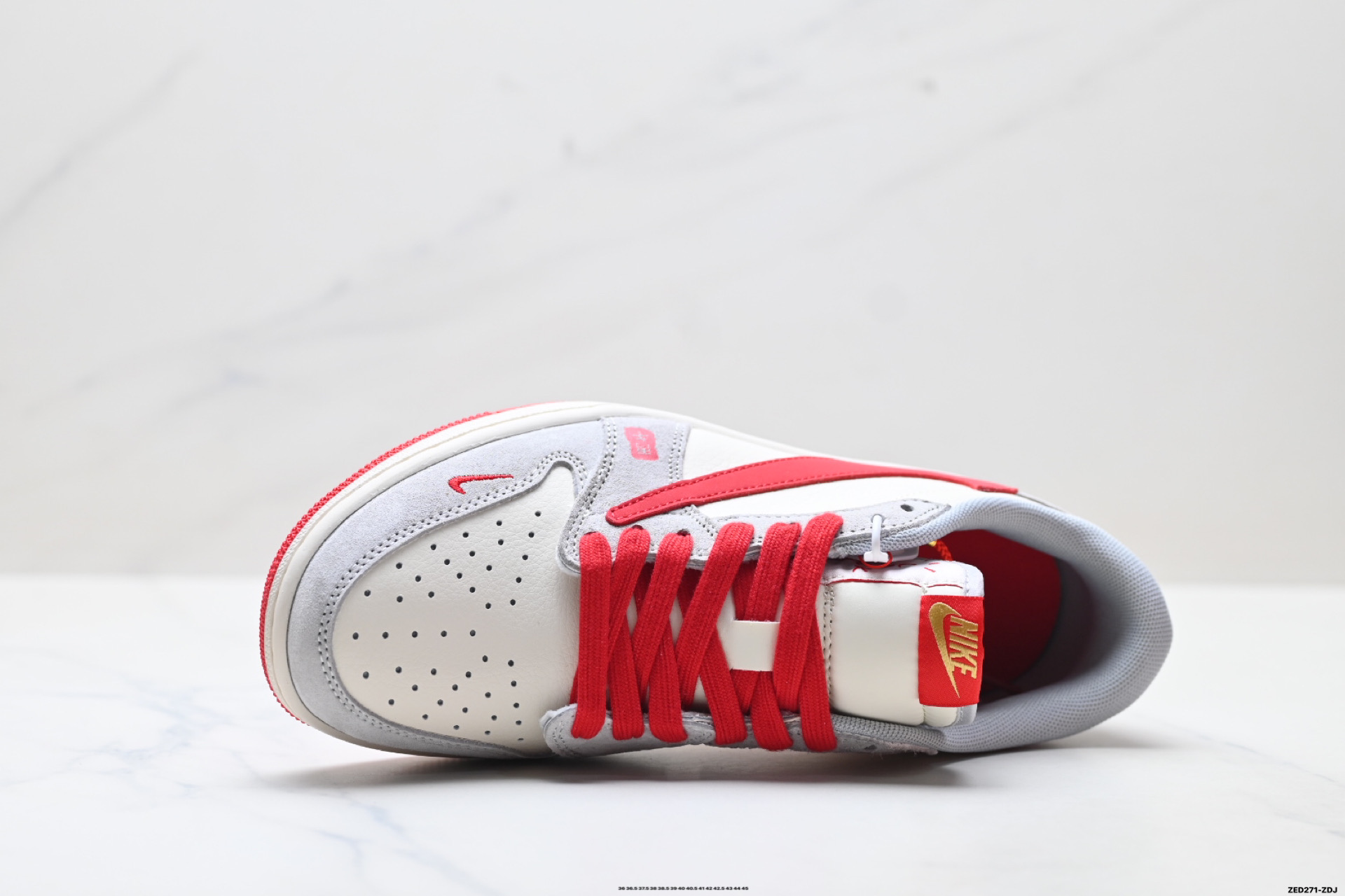 Nike Air Jordan 1 x Travis Scott AJ1倒勾 乔一倒钩 ‘DIY’定制 耐克 低帮文化篮球鞋 QW5288-141