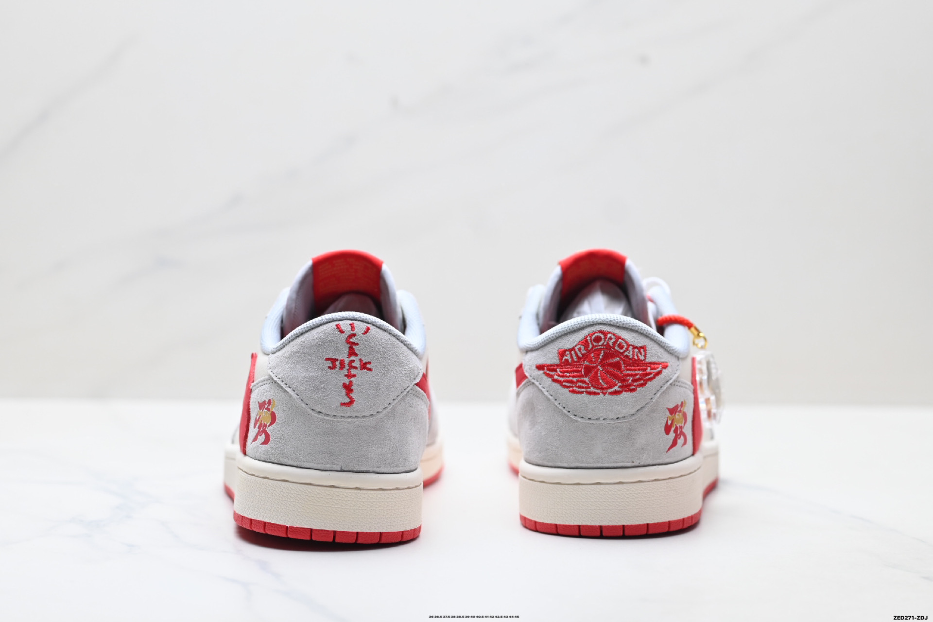 Nike Air Jordan 1 x Travis Scott AJ1倒勾 乔一倒钩 ‘DIY’定制 耐克 低帮文化篮球鞋 QW5288-141