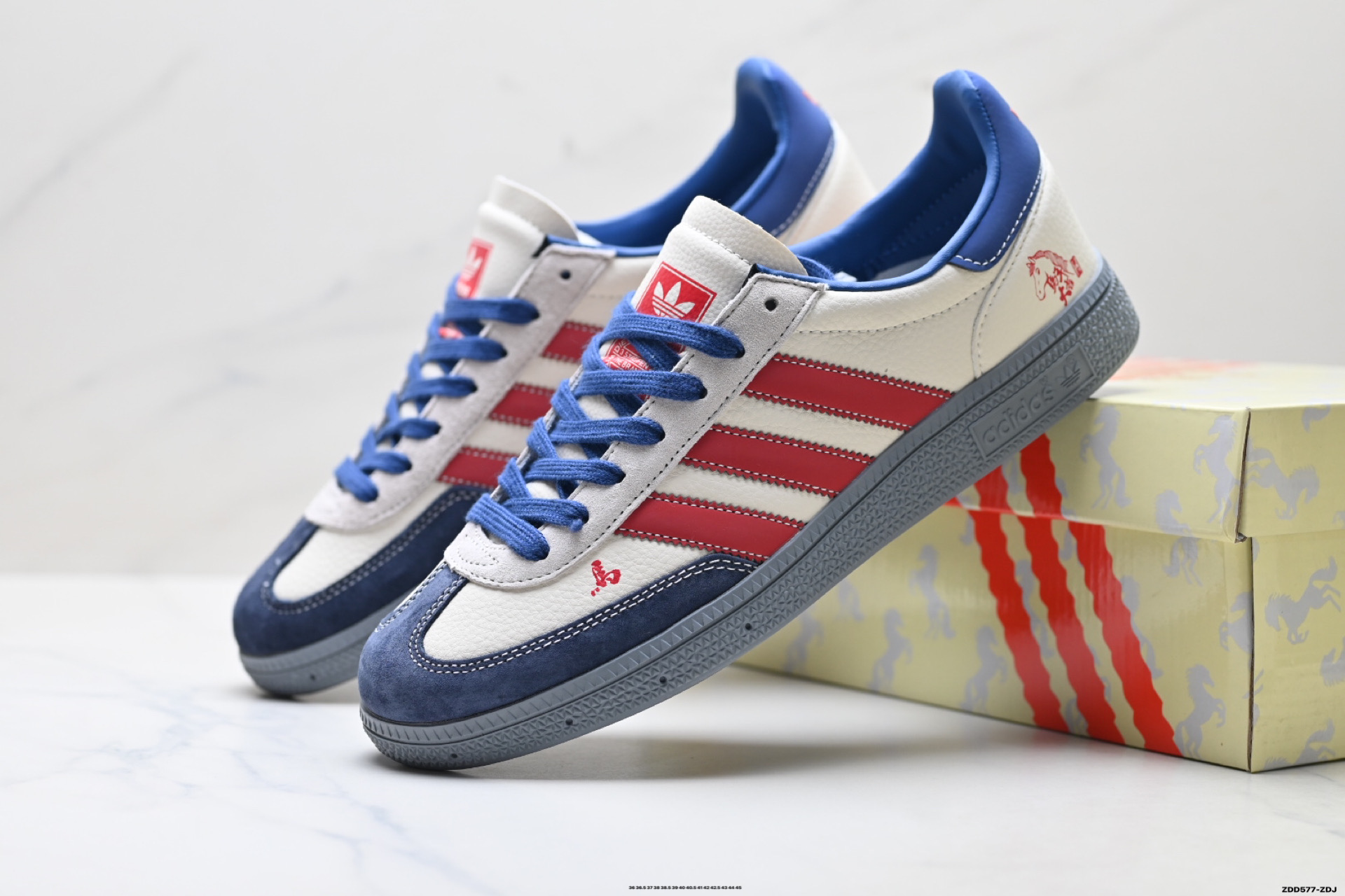 250 Adidas Originals Handball Spezial ‘DIY‘定制系列 阿迪达斯 三叶草百搭低帮休闲运动板鞋 SD6833