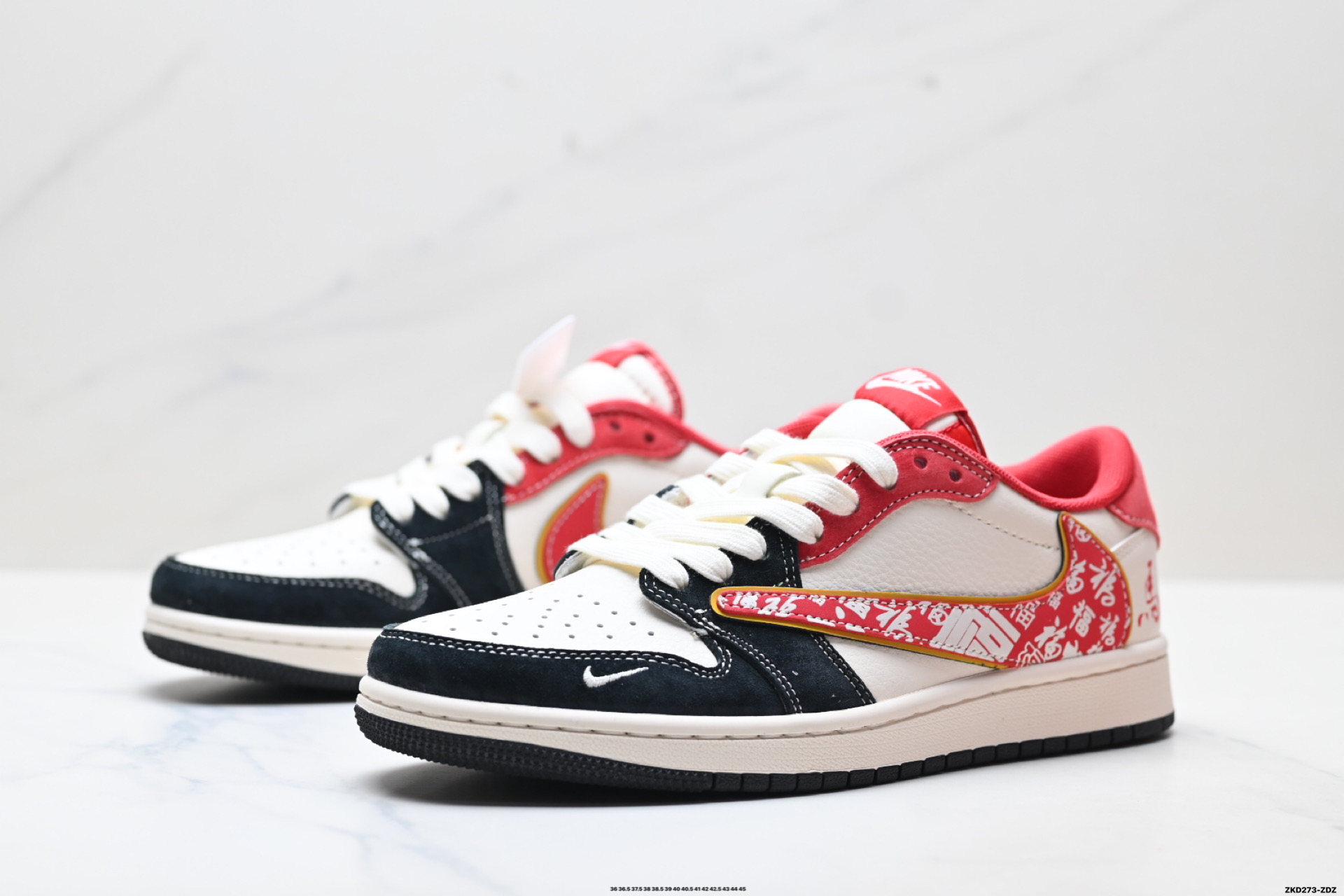 Nike Air Jordan 1 x Travis Scott AJ1倒勾 乔一倒钩 ‘DIY’定制 耐克 低帮文化篮球鞋 HG0026-025