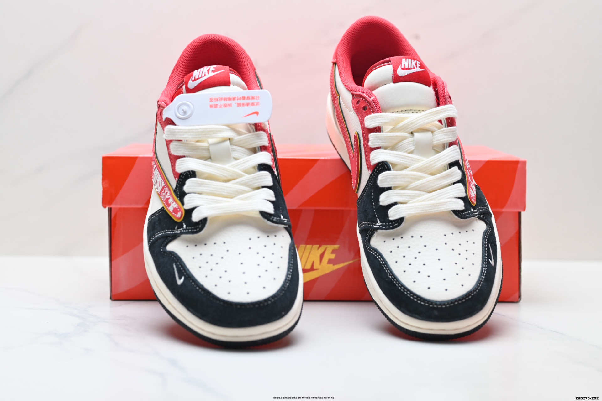 Nike Air Jordan 1 x Travis Scott AJ1倒勾 乔一倒钩 ‘DIY’定制 耐克 低帮文化篮球鞋 HG0026-025