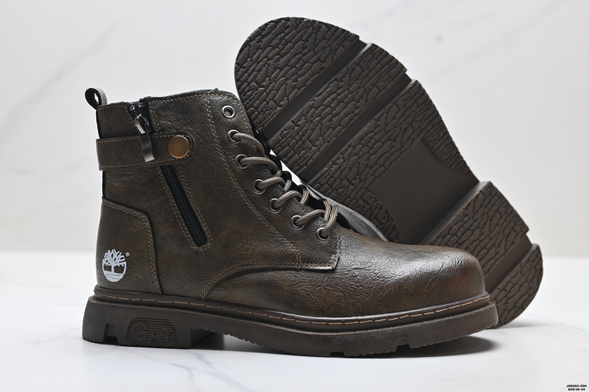 Timberland添柏岚 WATERPROOF THIN 皮革 耐磨增高舒适 中帮户外靴