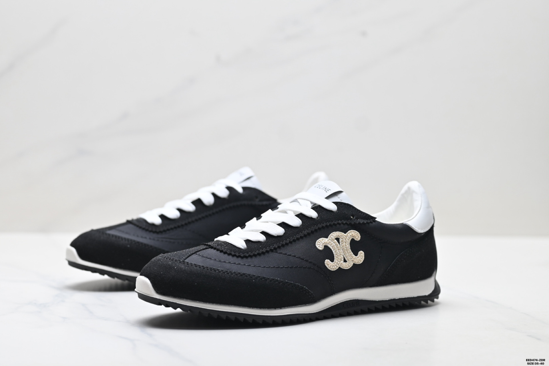 400 CELINE赛琳 Triomphe Racer 小牛皮 圆头系带1cm 低帮 生活休闲鞋女款-Chinese UA Cheap High Quatity Brand Clothes Bags handbags Sneakers wholesale wholesaler seller from China Factory suppliers Fashion Clothing Shoes best Quality Beautiful Price 400 CELINE赛琳 Triomphe Racer 小牛皮 圆头系带1cm 低帮 生活休闲鞋女款