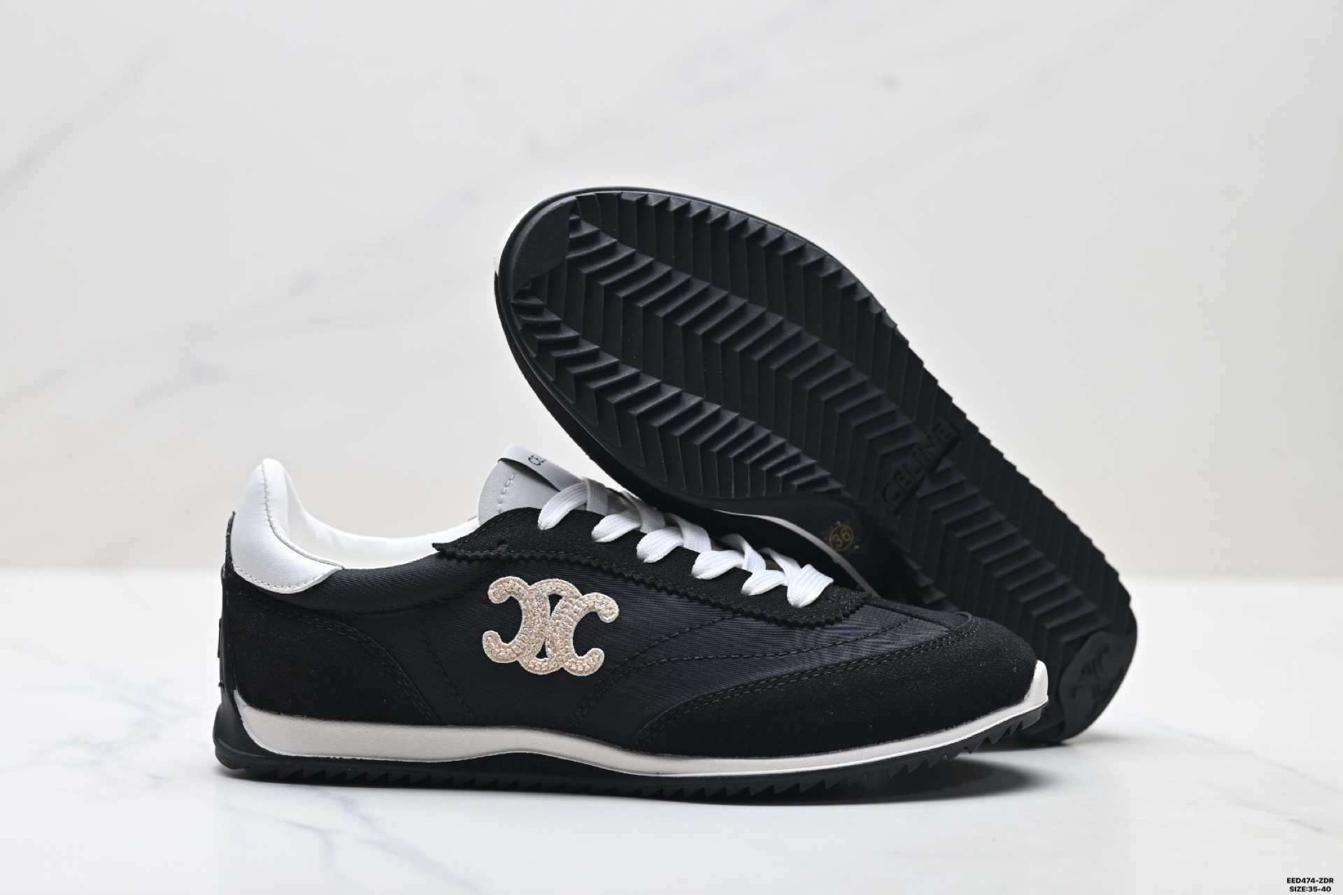 400 CELINE赛琳 Triomphe Racer 小牛皮 圆头系带1cm 低帮 生活休闲鞋女款-Chinese UA Cheap High Quatity Brand Clothes Bags handbags Sneakers wholesale wholesaler seller from China Factory suppliers Fashion Clothing Shoes best Quality Beautiful Price 400 CELINE赛琳 Triomphe Racer 小牛皮 圆头系带1cm 低帮 生活休闲鞋女款