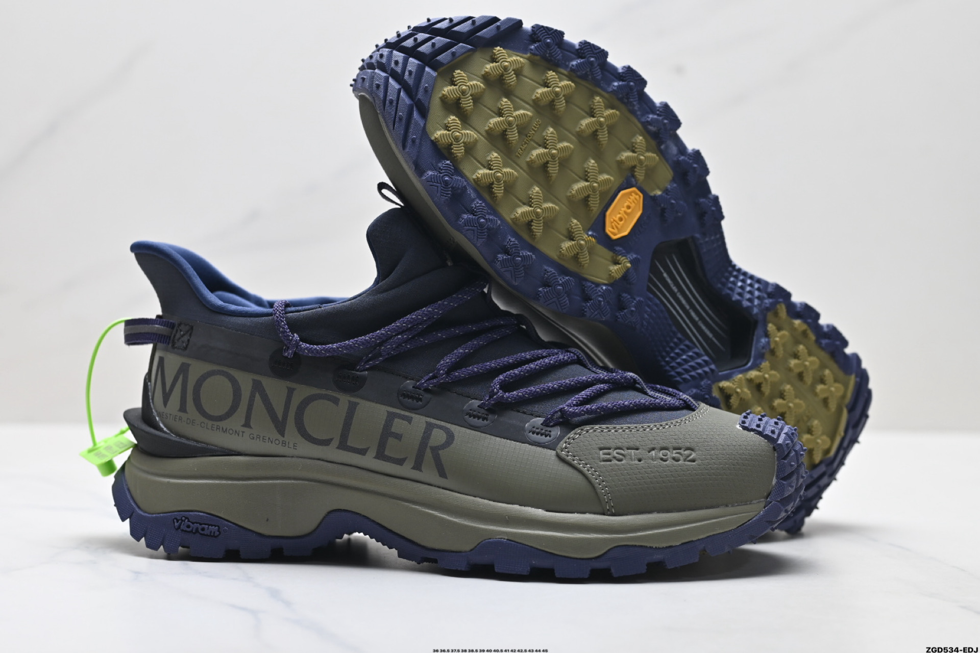 320 Moncler Grenoble Trailgrip Lite2 盟可睐 织物 圆头系带 低帮休闲鞋 鞋 4M00130 M3157001