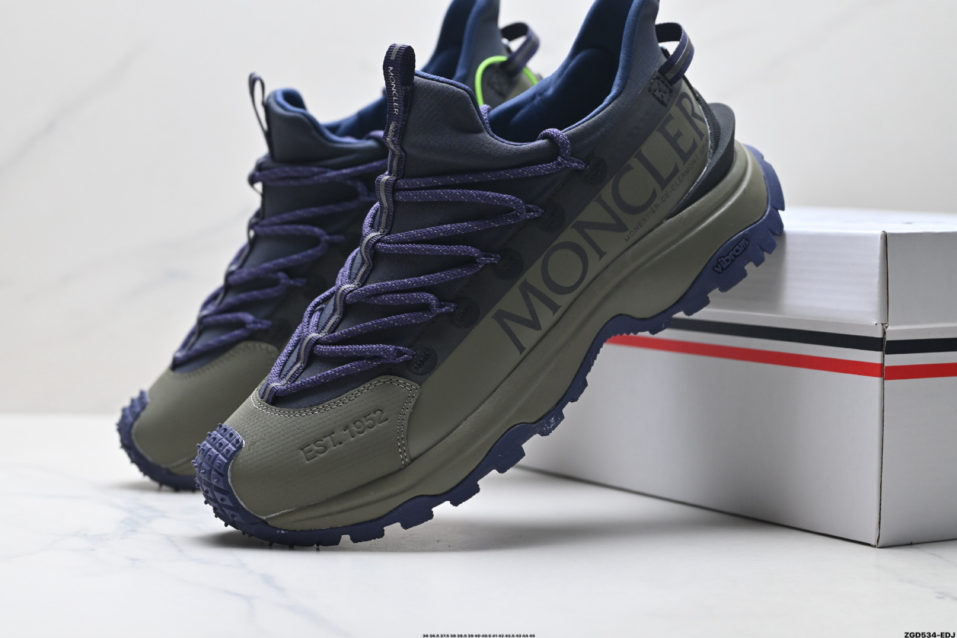 320 Moncler Grenoble Trailgrip Lite2 盟可睐 织物 圆头系带 低帮休闲鞋 鞋 4M00130 M3157001
