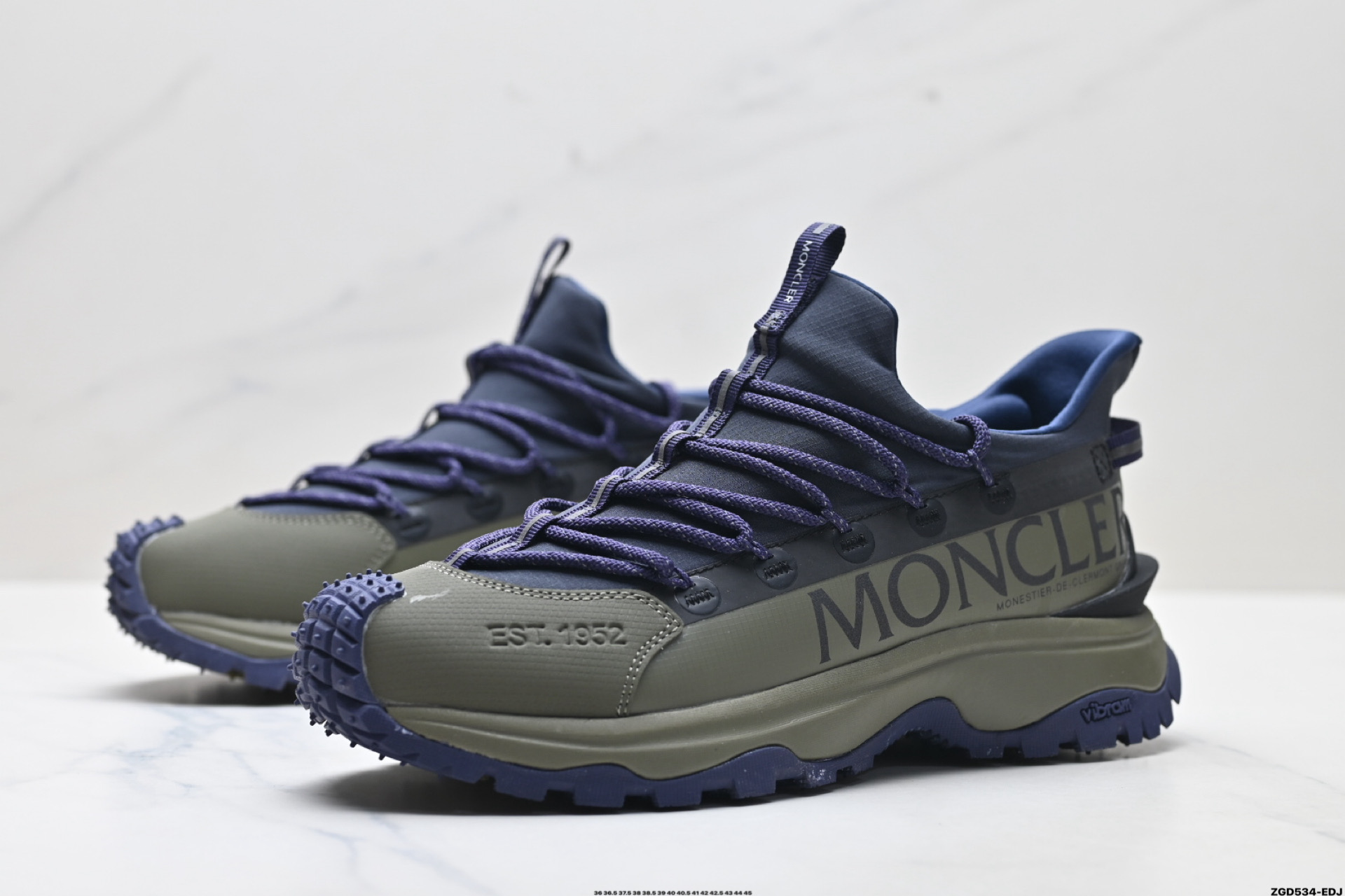 320 Moncler Grenoble Trailgrip Lite2 盟可睐 织物 圆头系带 低帮休闲鞋 鞋 4M00130 M3157001
