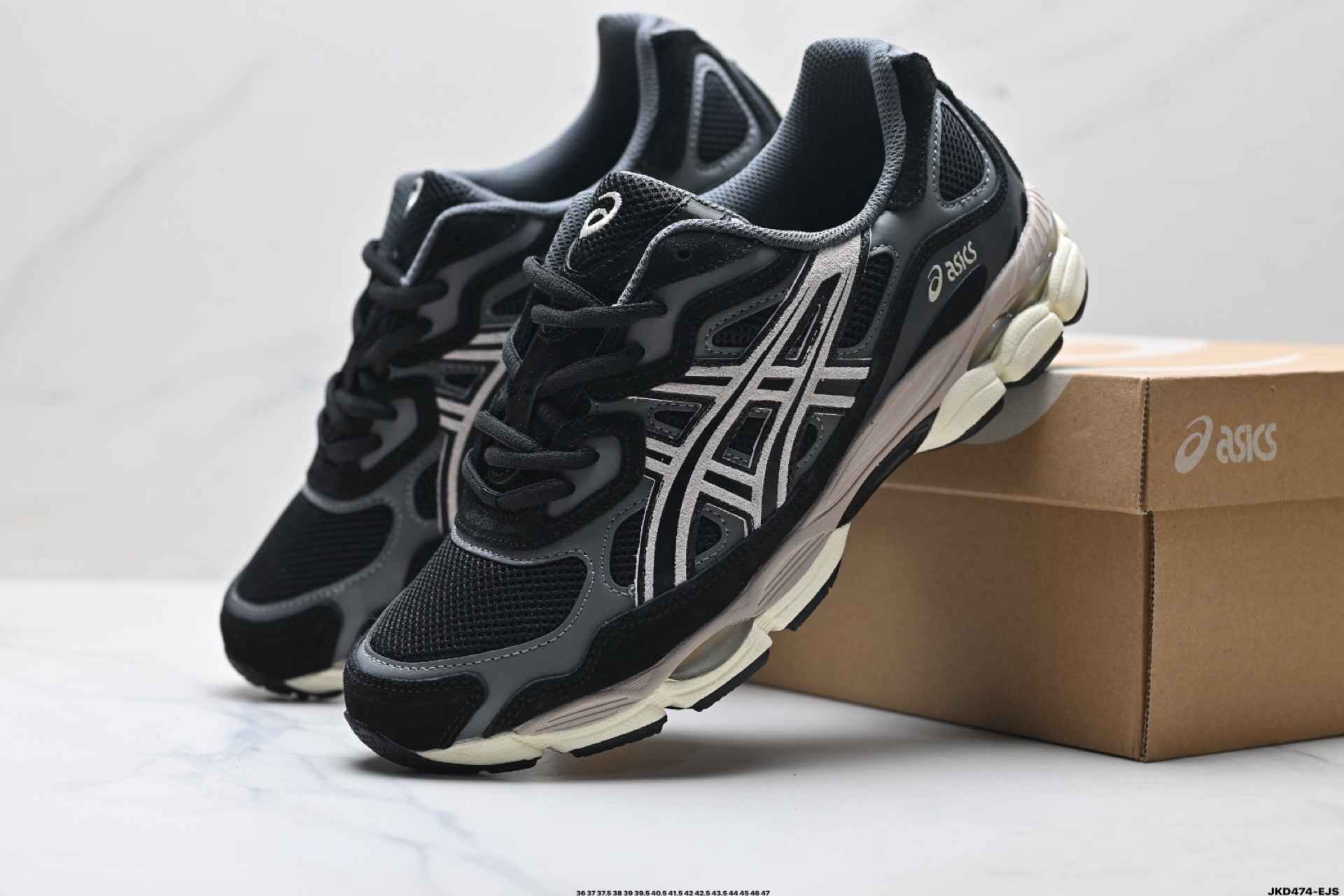 ASICS GEL-N亚瑟士 透气网眼鞋面 配合部分合成革材质 1201A789-001