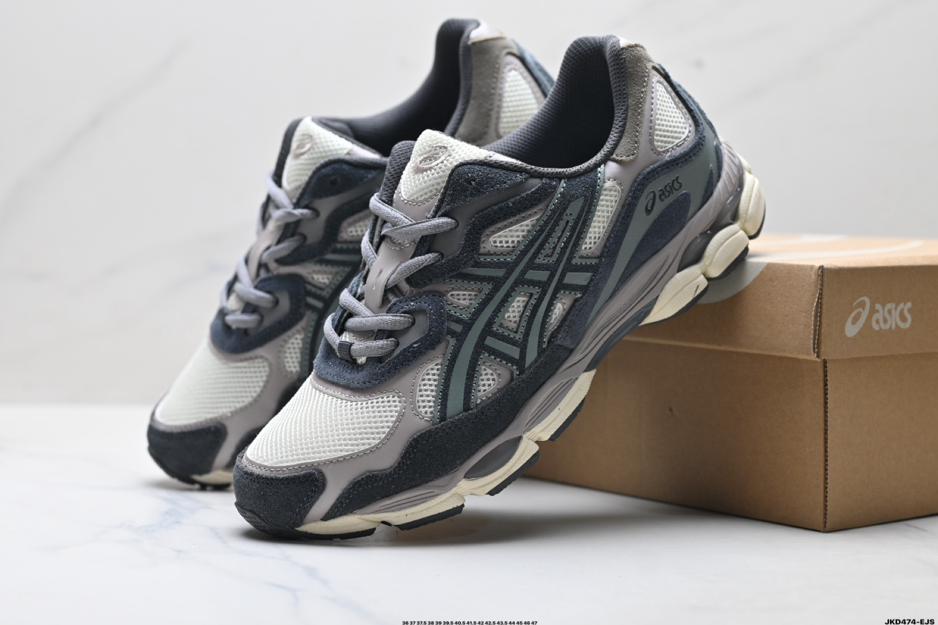 ASICS GEL-N亚瑟士 透气网眼鞋面 配合部分合成革材质 1201A789-001