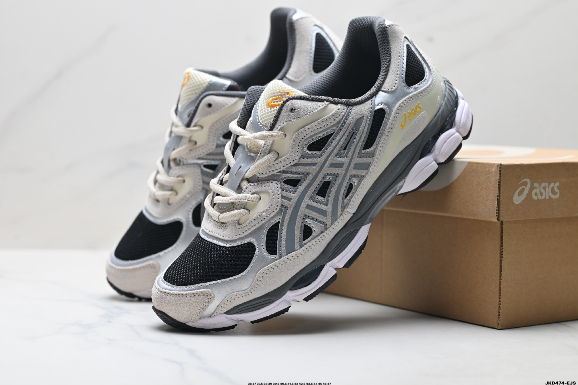 ASICS GEL-N亚瑟士 透气网眼鞋面 配合部分合成革材质 1201A789-001