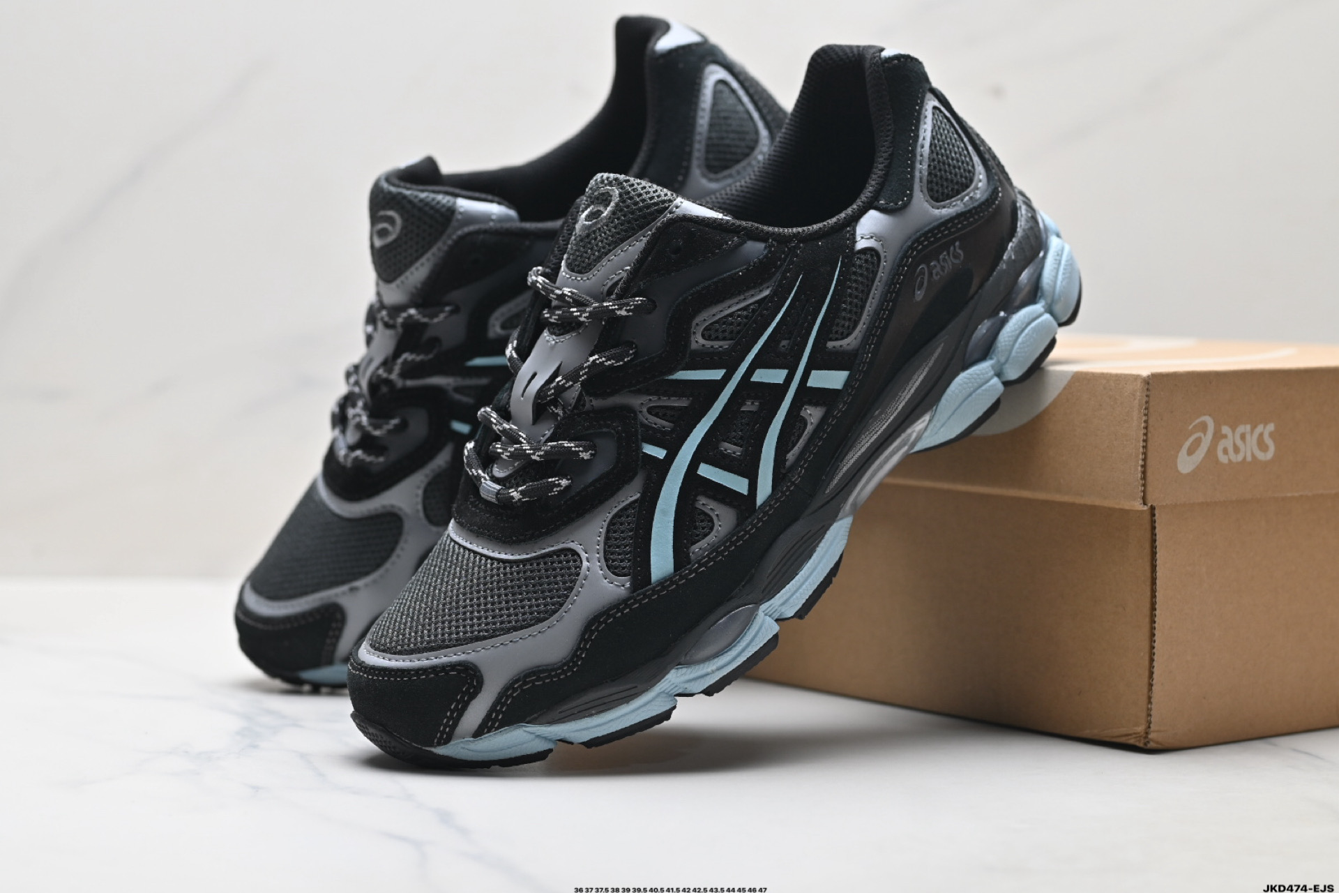 ASICS GEL-N亚瑟士 透气网眼鞋面 配合部分合成革材质 1201A789-001