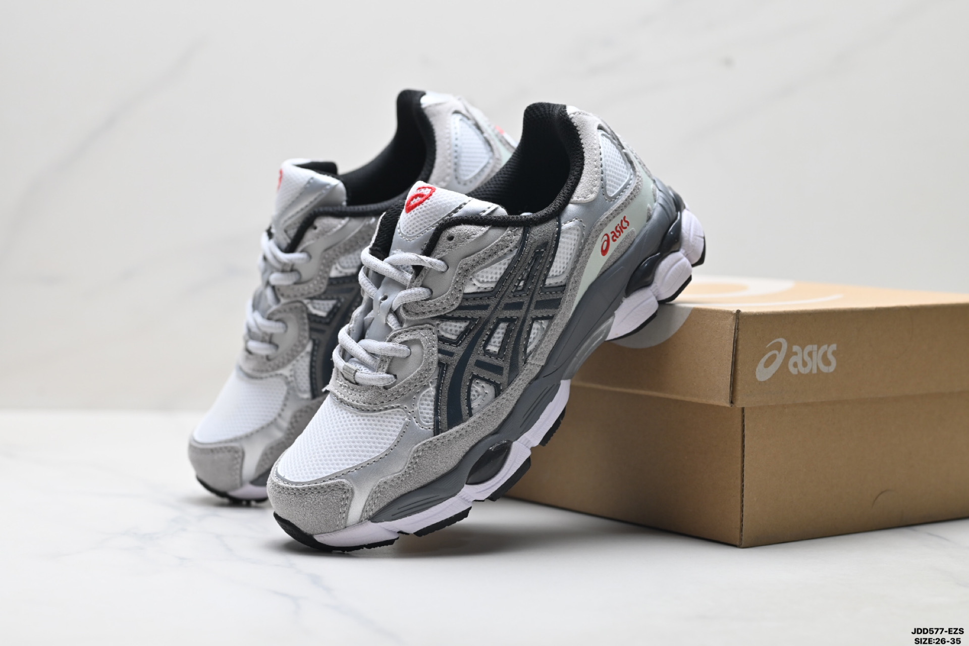 童鞋Asics Gel-N亚瑟士 透气运动鞋 网眼鞋面 1203A953-100 童鞋Asics Gel-N亚瑟士 透气运动鞋 网眼鞋面 1203A953-100