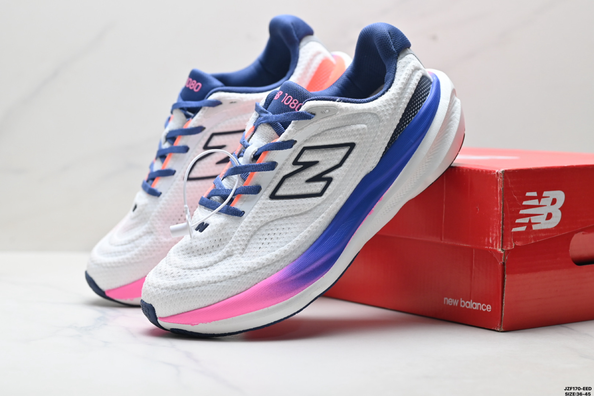 🈴P135 公司级✅New Balance 1080系列 新百伦简约 织物 网布防滑耐磨透气轻便 低帮 马拉松跑步鞋 货号:NB1080 ID:JZF170-EED