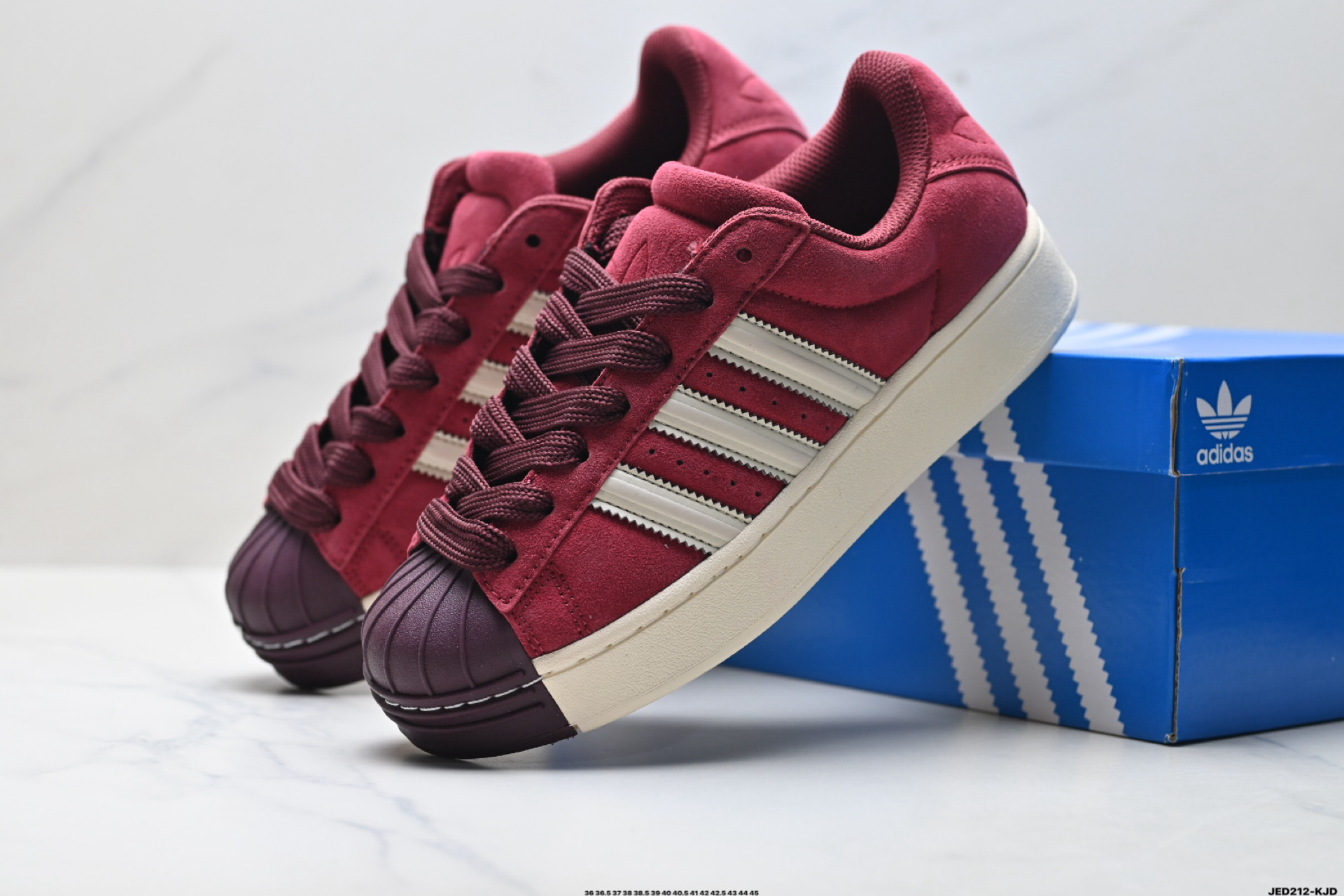 170 Adidas Originals Superstar XLG 阿迪达斯 贝壳头系列低帮厚底松糕经典百搭休闲运动板鞋 KI3563